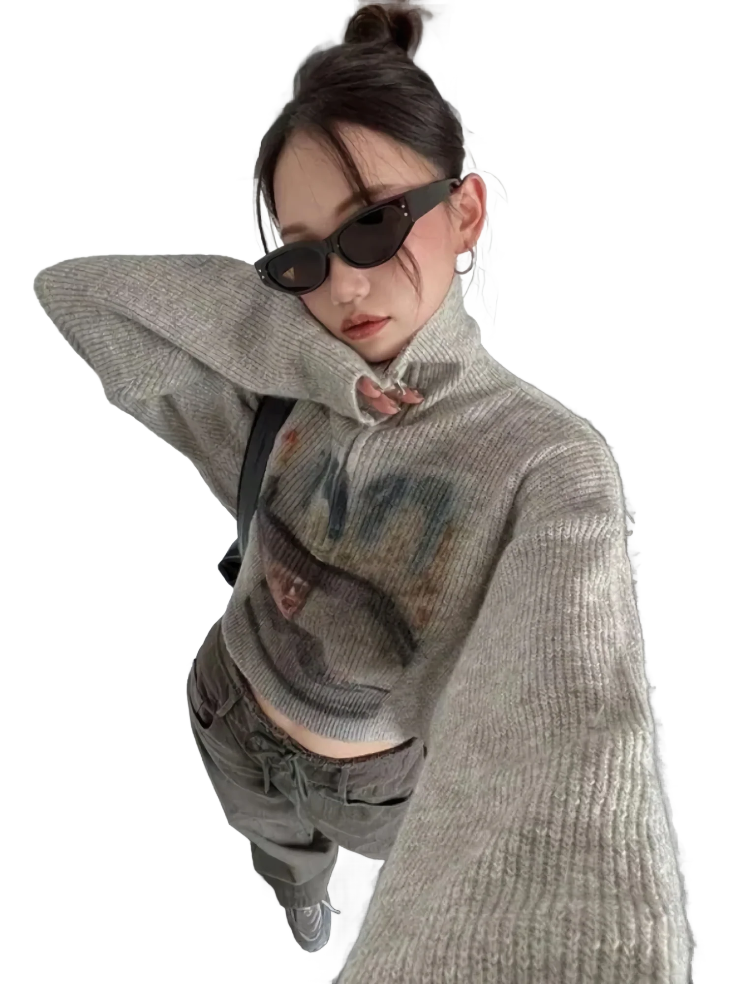 '1989' Chic Knit Half Zip Sweater