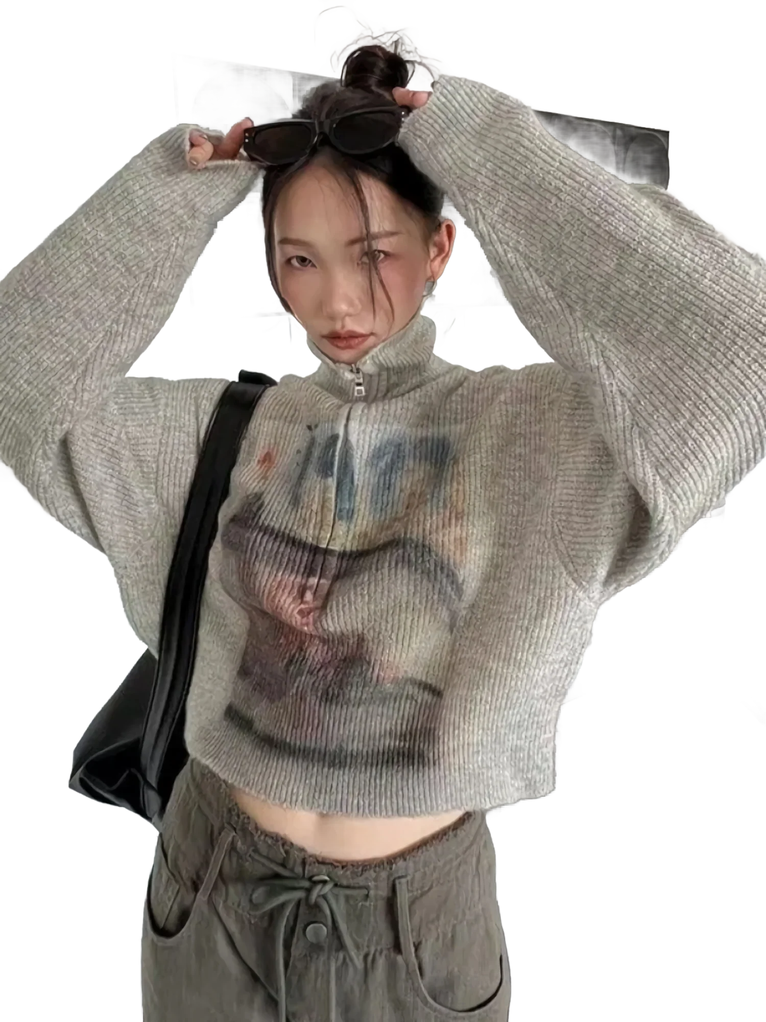 '1989' Chic Knit Half Zip Sweater - Image 4