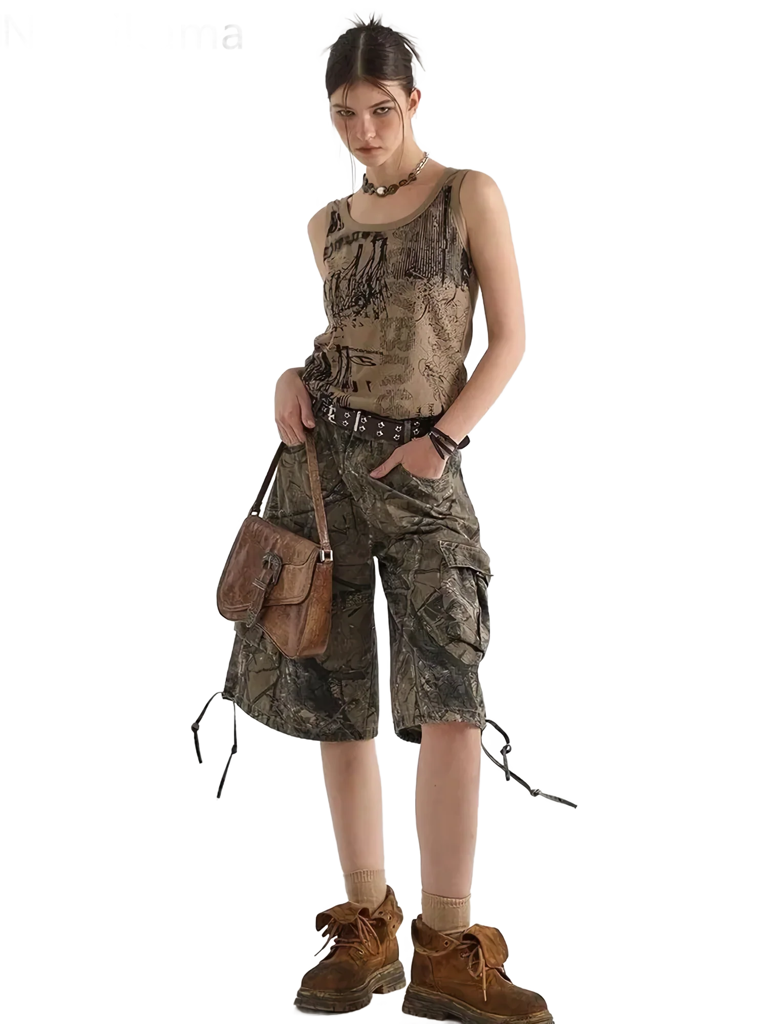 'Aftermath' Distressed Graphic Print Tank Top - Image 7