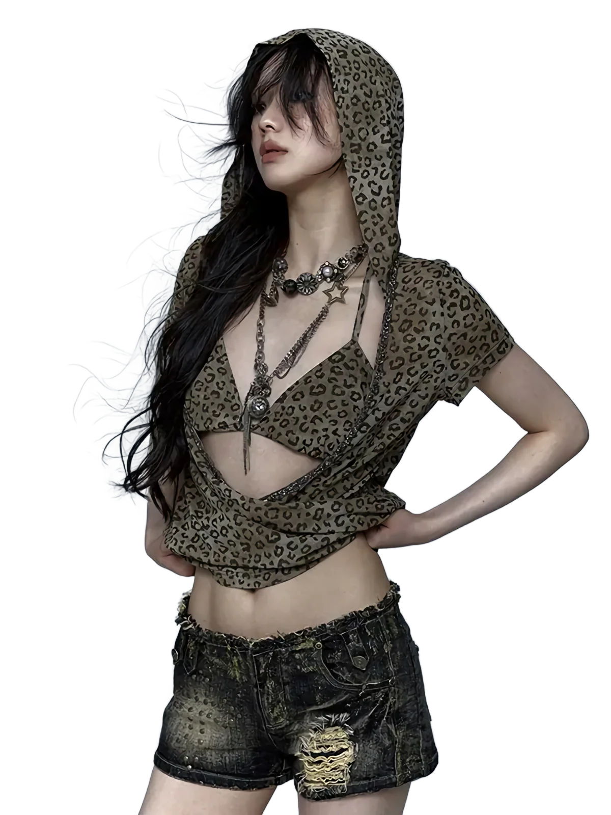'Ambush' Cut-Out Hooded Top - Image 3