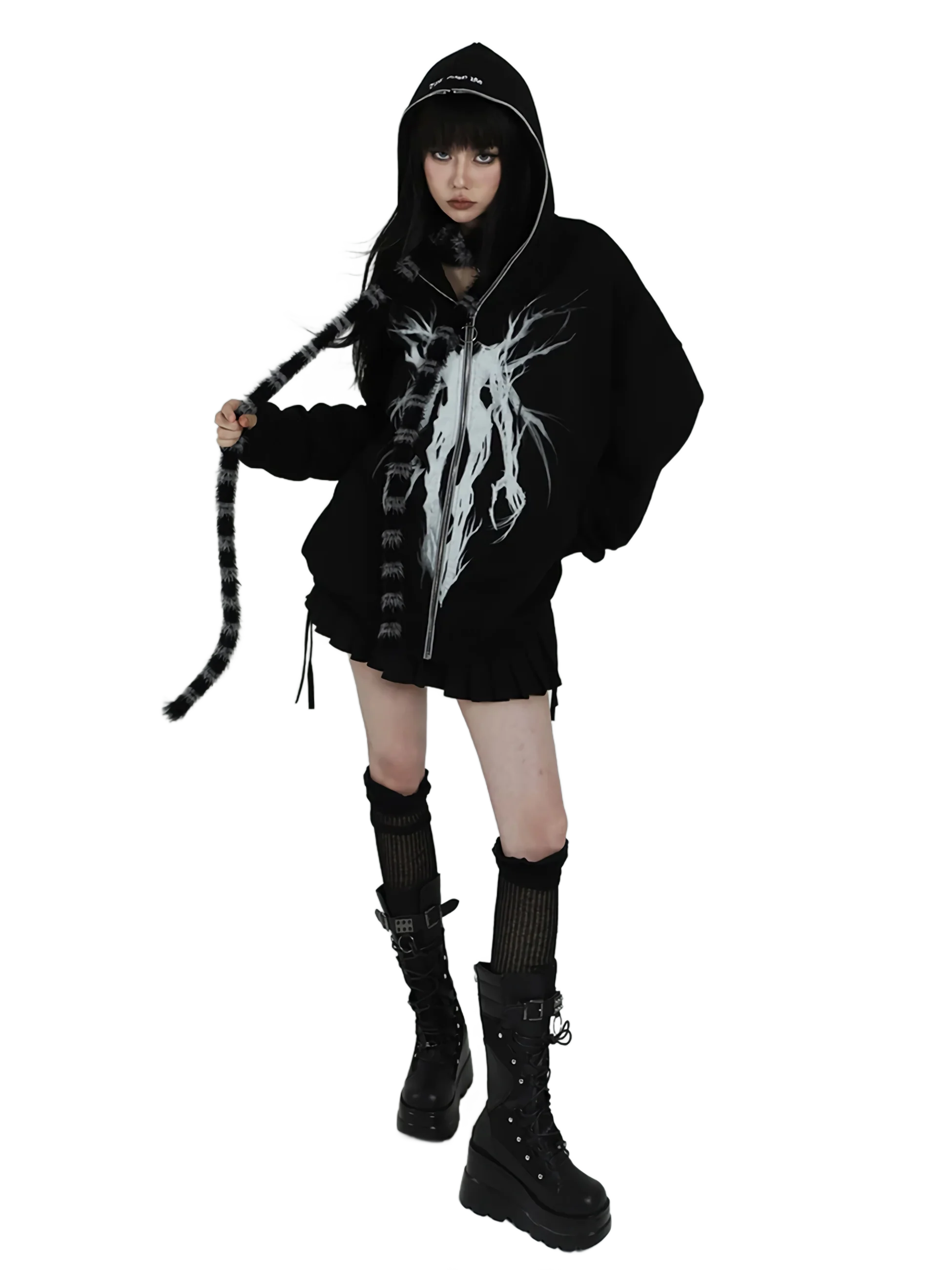 'Banshee' Abstract Full Zip Hoodie - Image 3