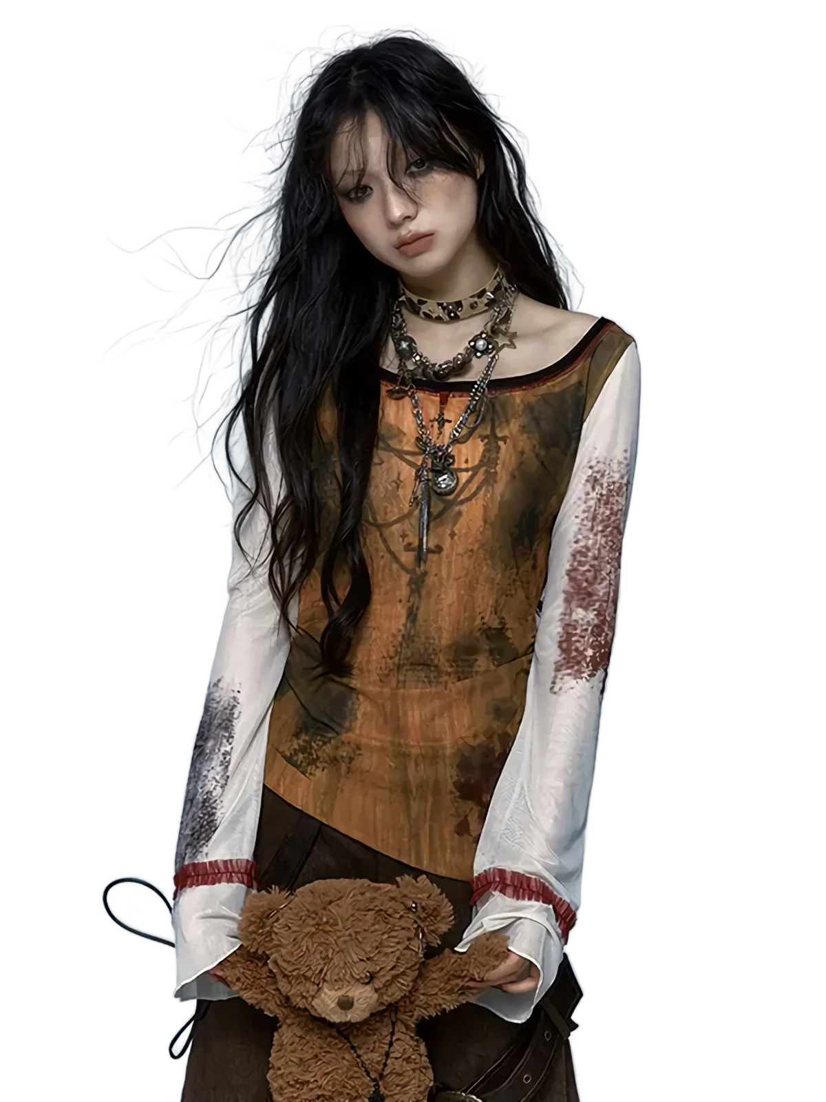 'Baron' Artistic Flare Sleeve Top - Image 3