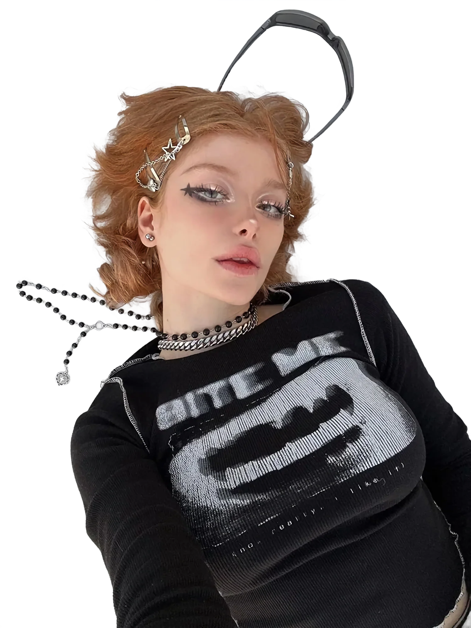 'Bite Me' Cropped Long Sleeve Tee - Image 2