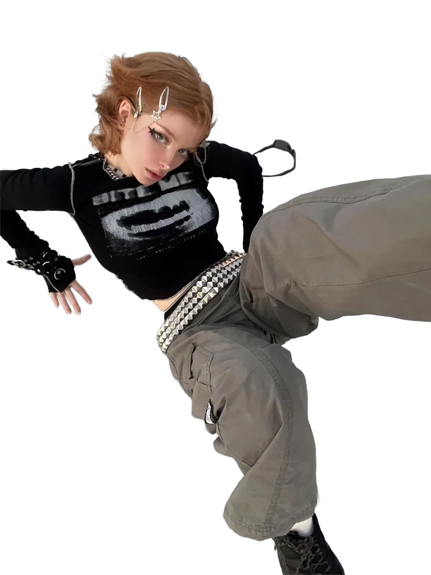 'Bite Me' Cropped Long Sleeve Tee - Image 4