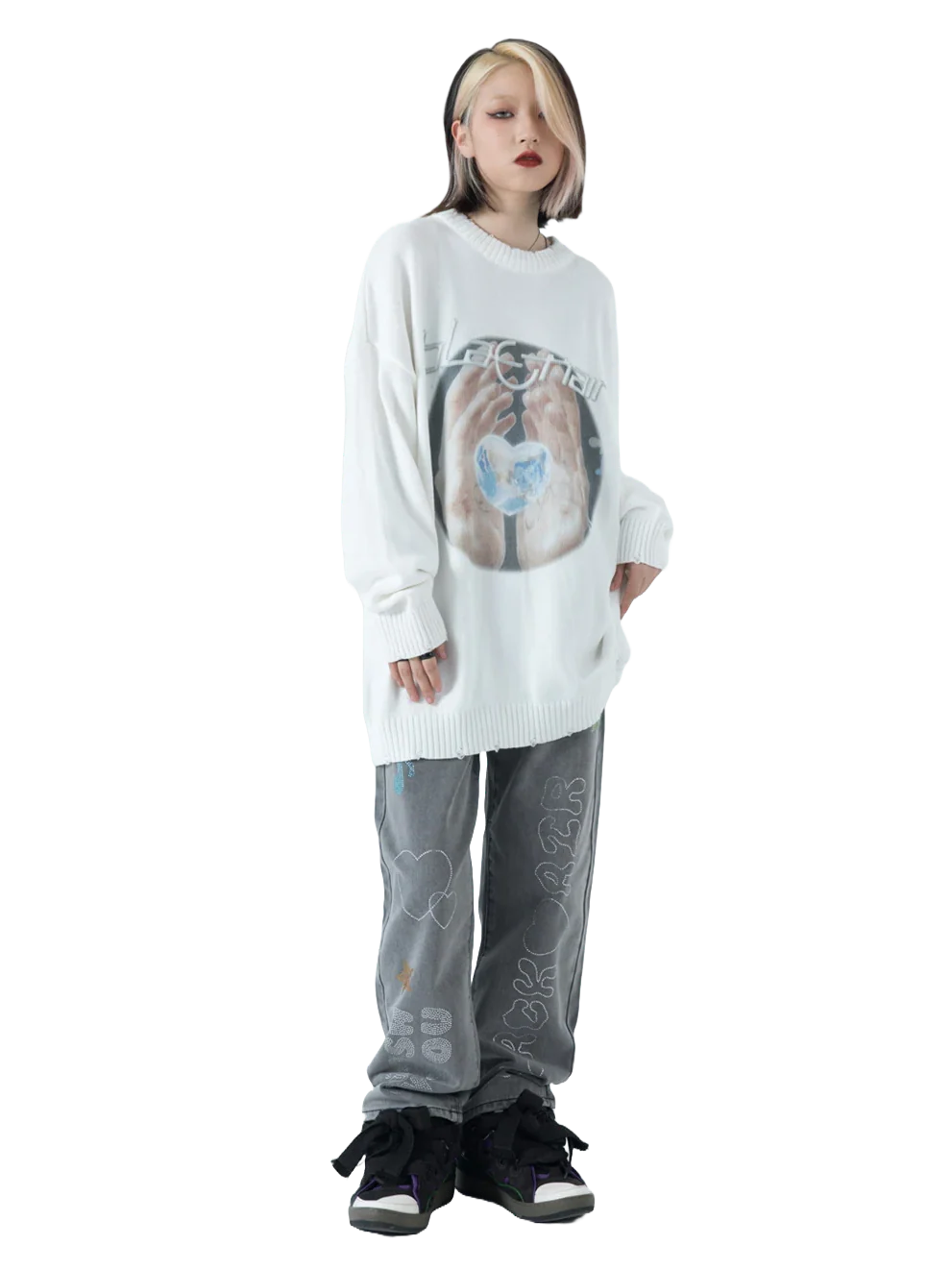 'Black Air' Oversized Knit Sweater - Image 10