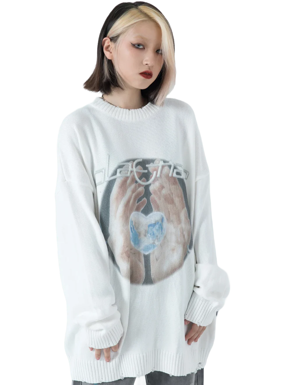 'Black Air' Oversized Knit Sweater - Image 2