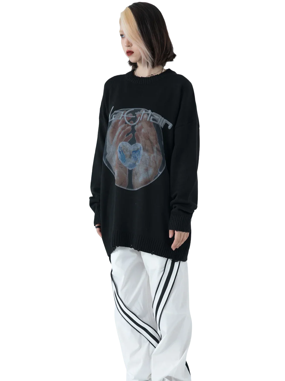 'Black Air' Oversized Knit Sweater - Image 5