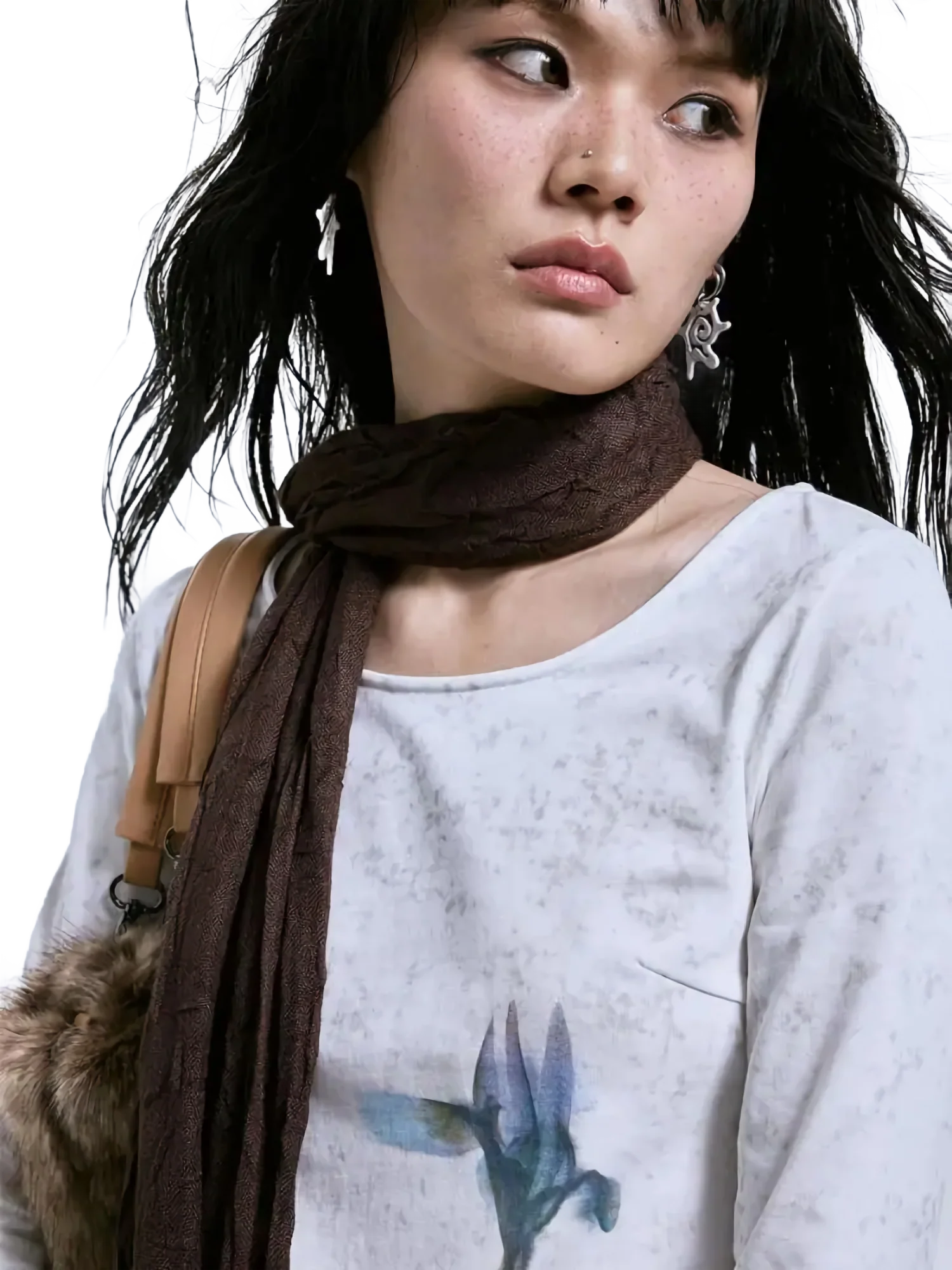 'Bloom' Asymmetric Lace Long Sleeve Top - Image 4