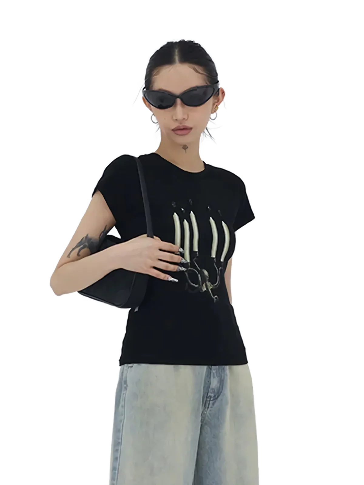'Candelabra' Graphic Print Tee - Image 4