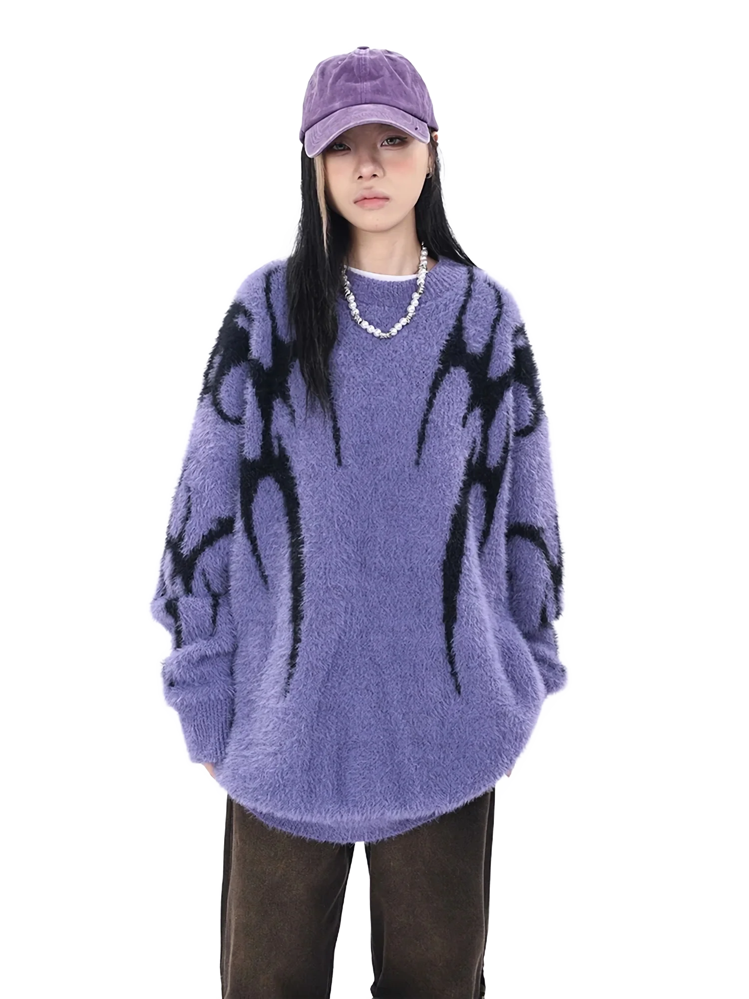 Chrome-Kin Oversized Knit Sweater - Image 10
