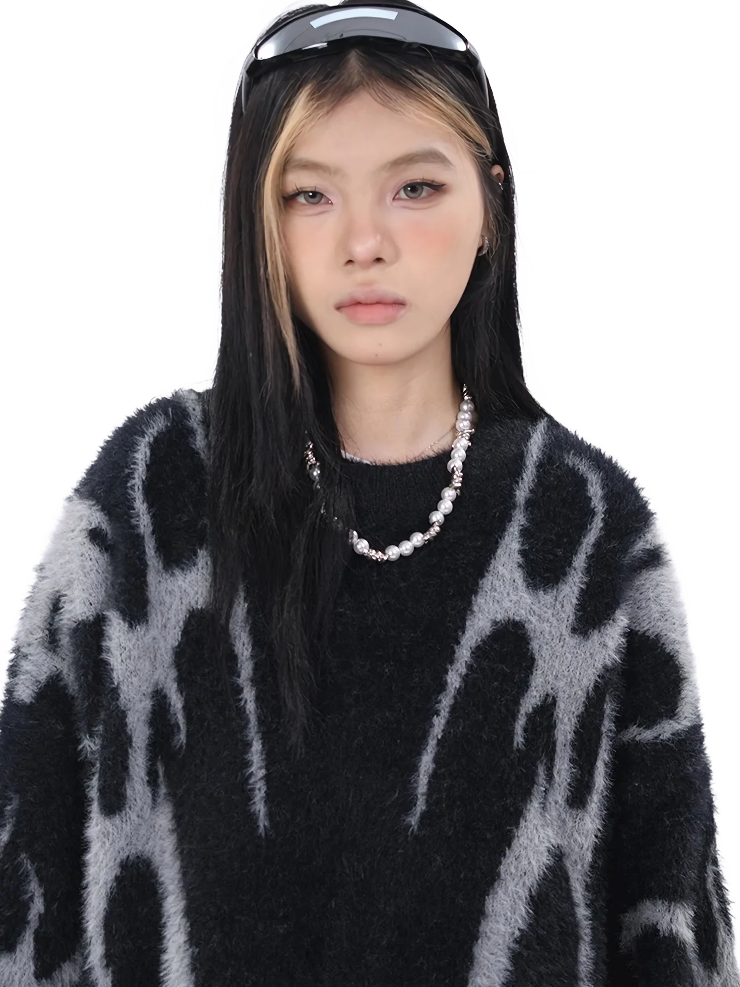 Chrome-Kin Oversized Knit Sweater - Image 3