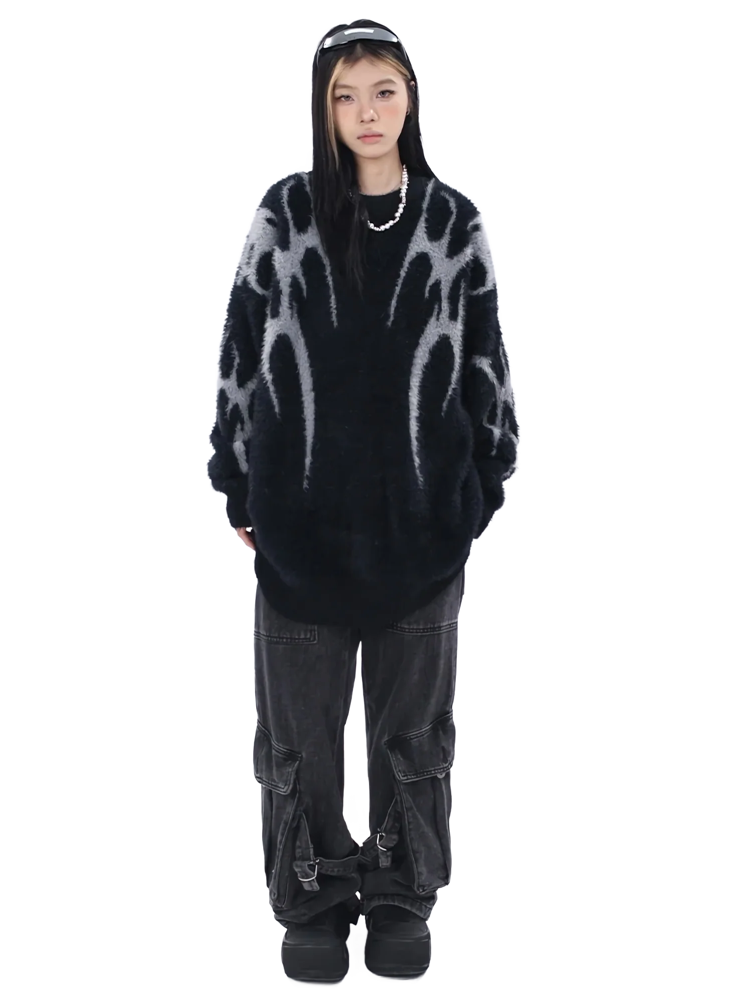 Chrome-Kin Oversized Knit Sweater - Image 5