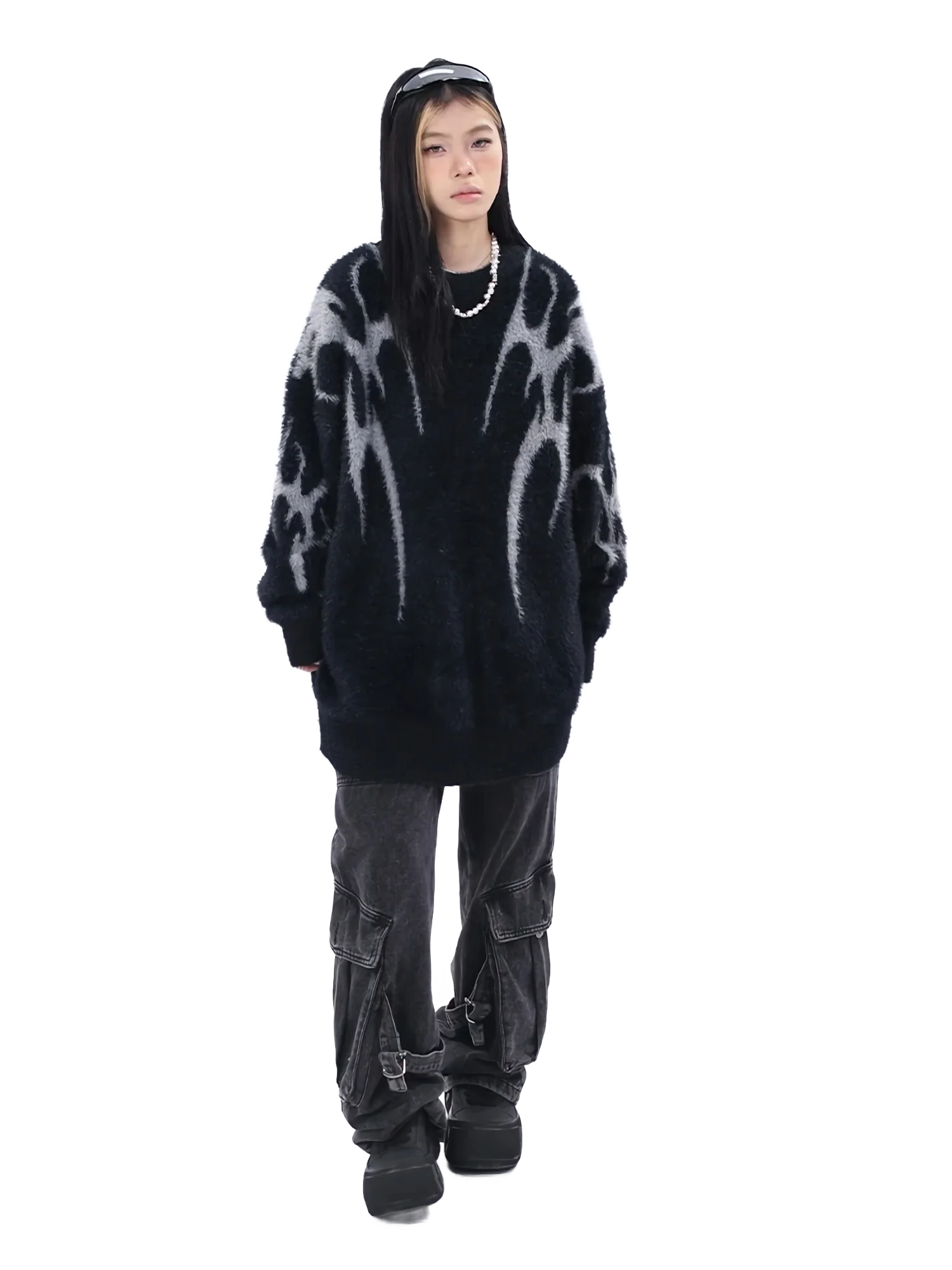 Chrome-Kin Oversized Knit Sweater - Image 6