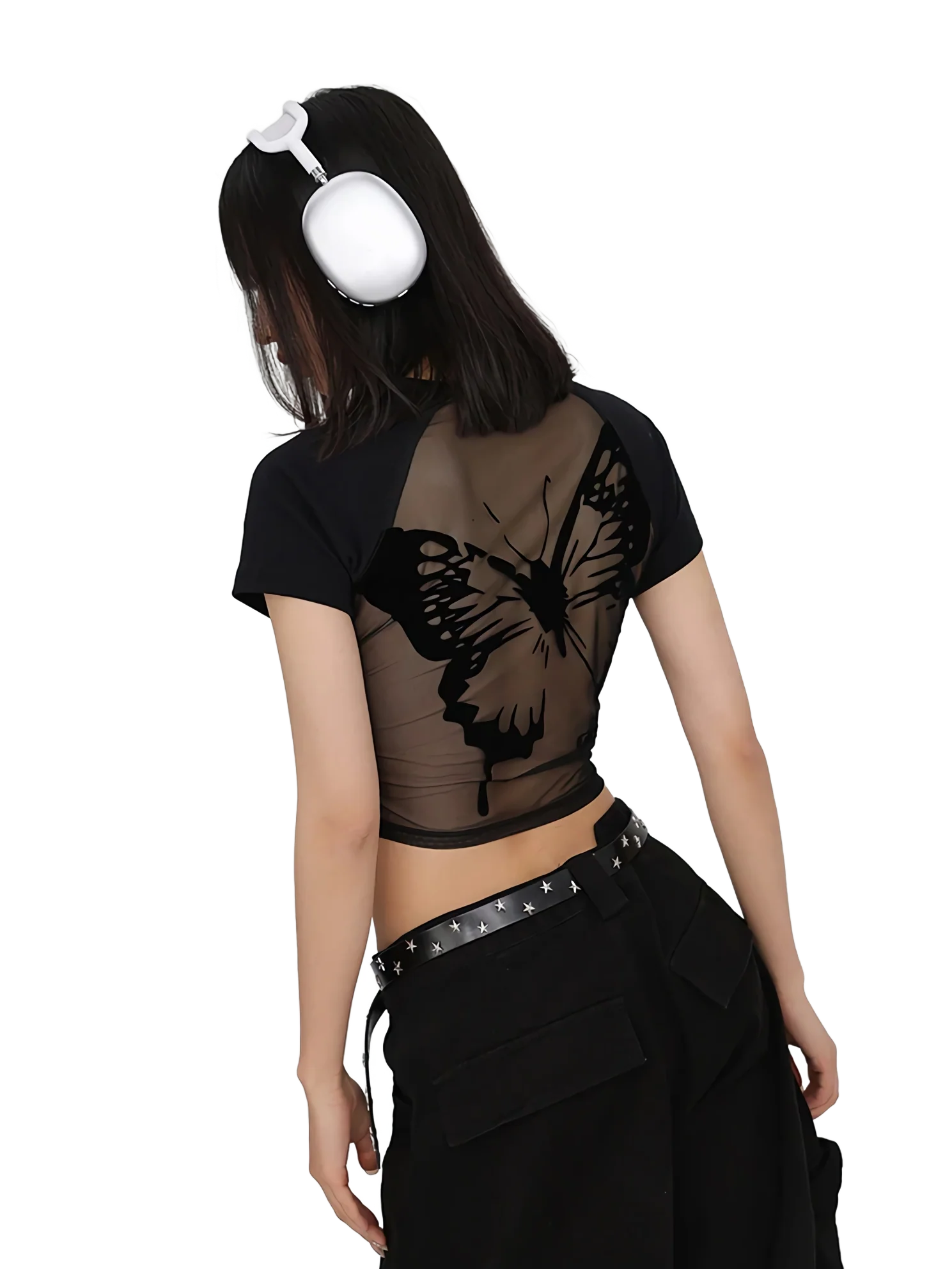 'Chrysalis' Raglan Crop Top - Image 2