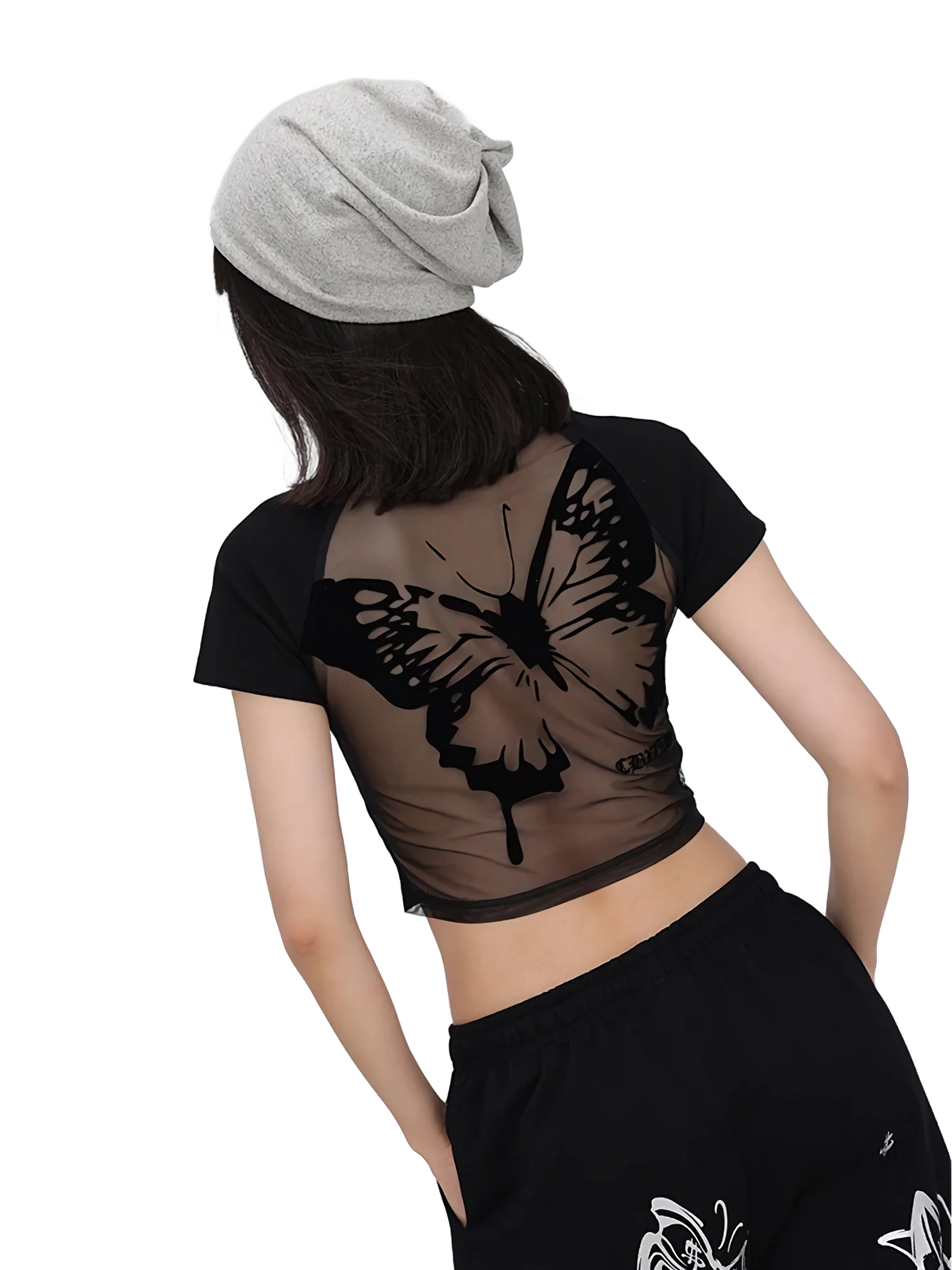 'Chrysalis' Raglan Crop Top - Image 5