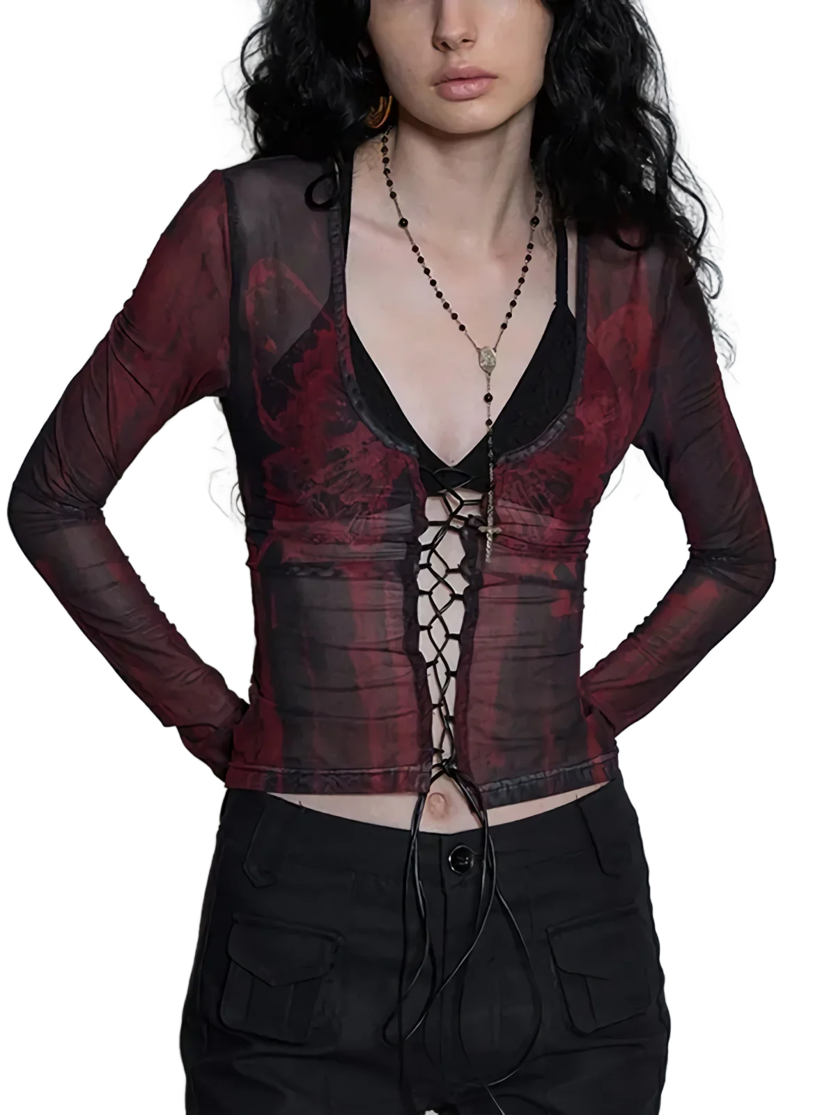 'Corrupt' Sheer Corset Top