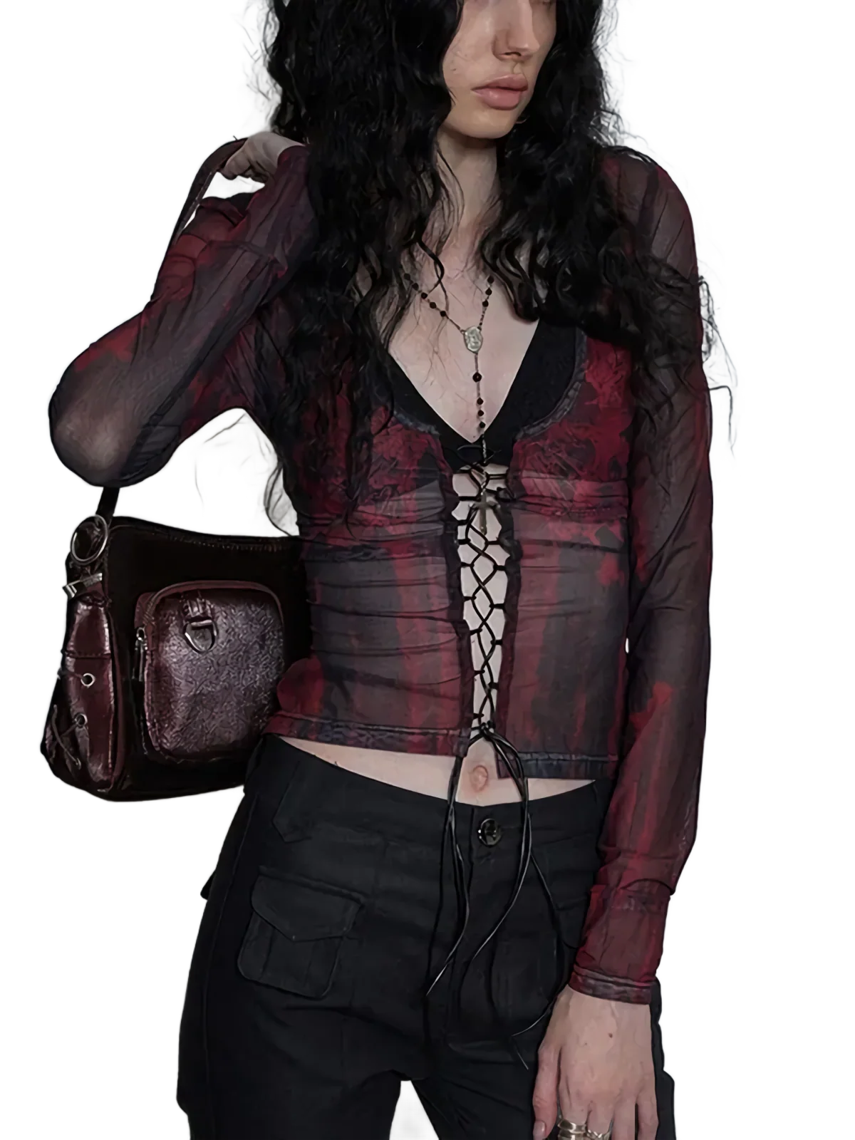 'Corrupt' Sheer Corset Top - Image 2