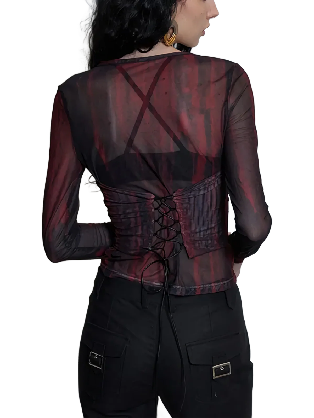 'Corrupt' Sheer Corset Top - Image 3