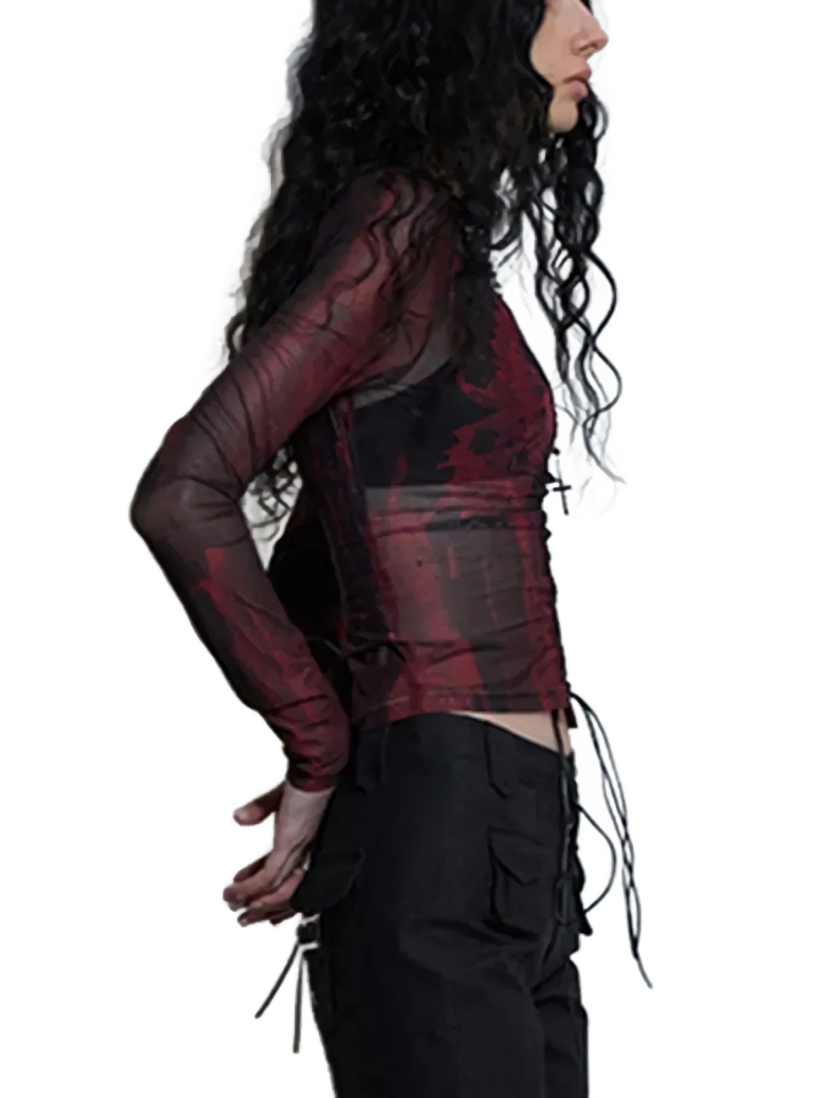 'Corrupt' Sheer Corset Top - Image 4