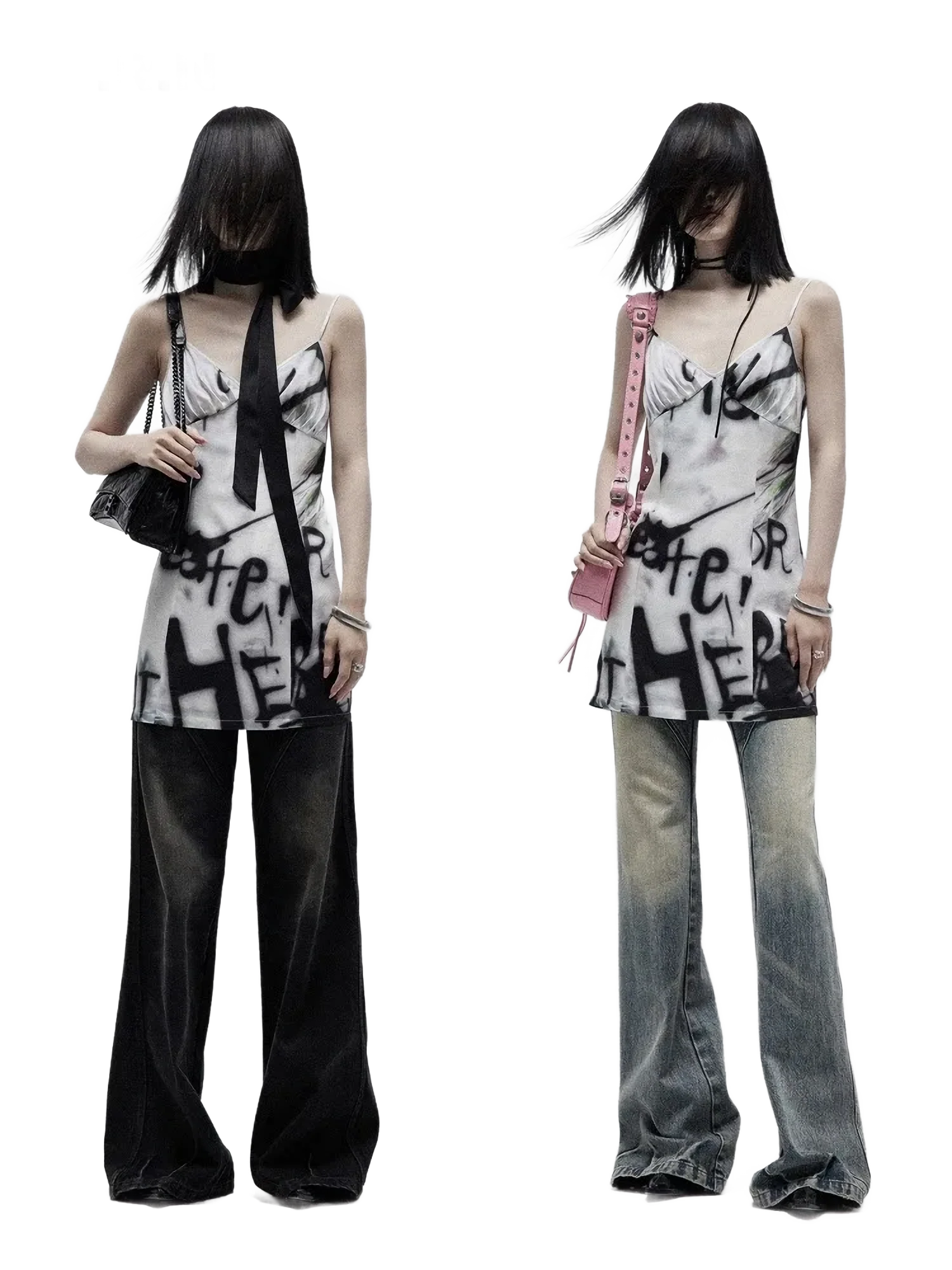 'Create' Graffiti Slip Dress - Image 5