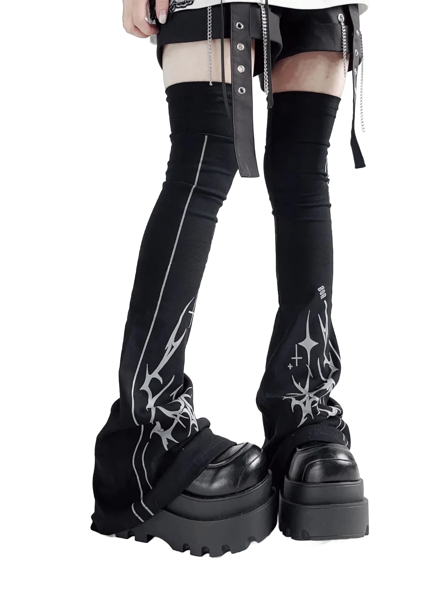 Cyber Sigil Flare Knit Leg Warmers