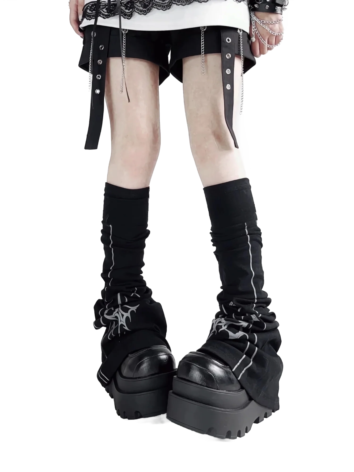 Cyber Sigil Flare Knit Leg Warmers - Image 2