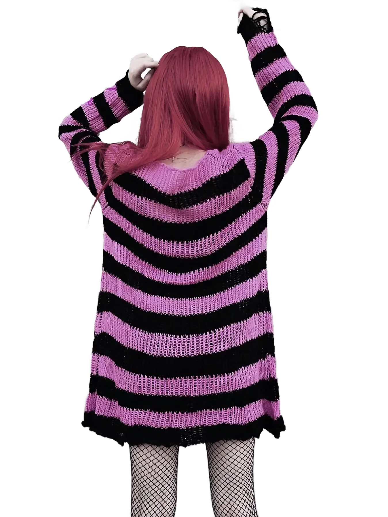 Dark Enigma Striped Knit Sweater - Image 3