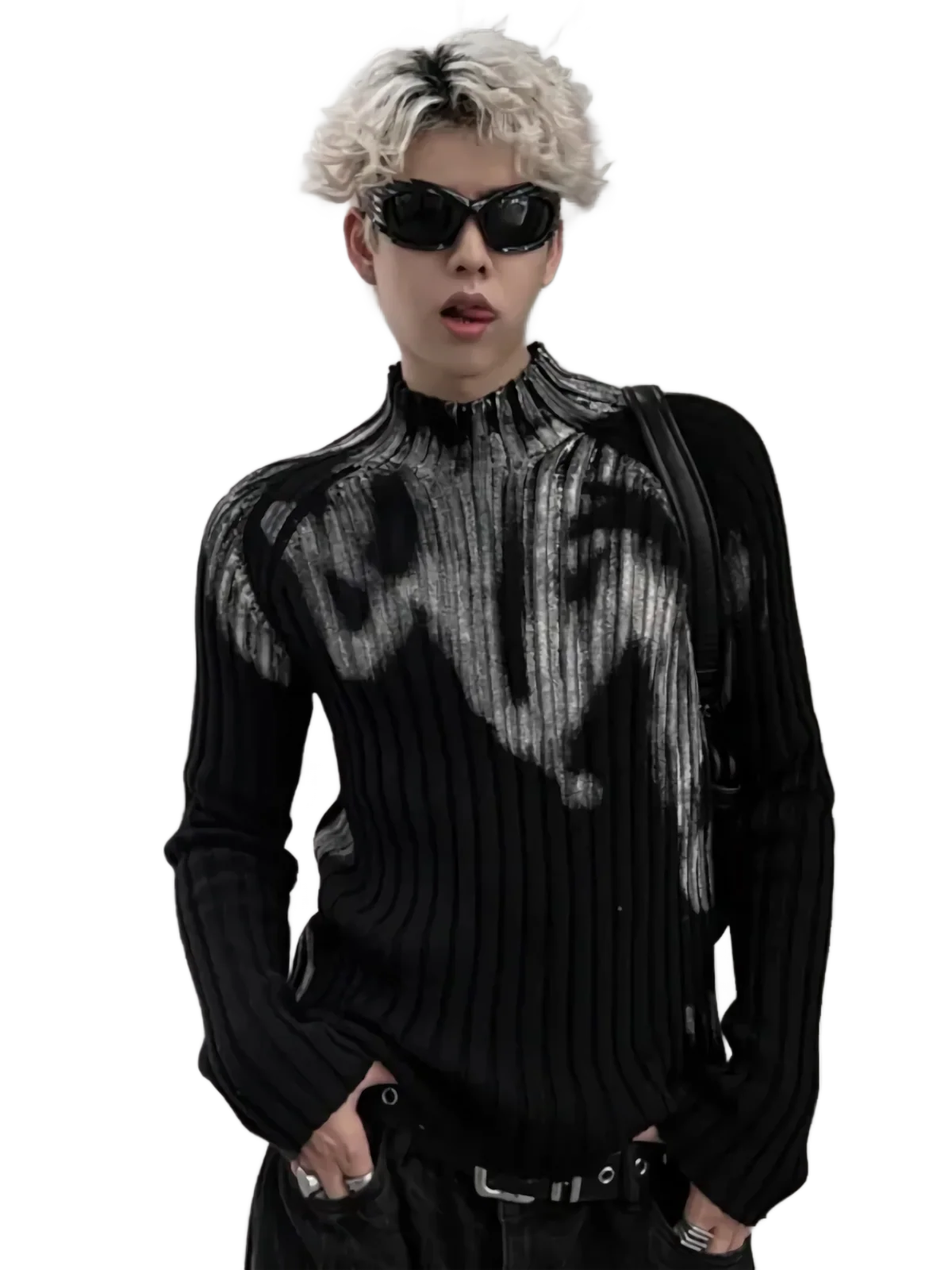 'Daub' High-Neck Ribbed Knit Sweater