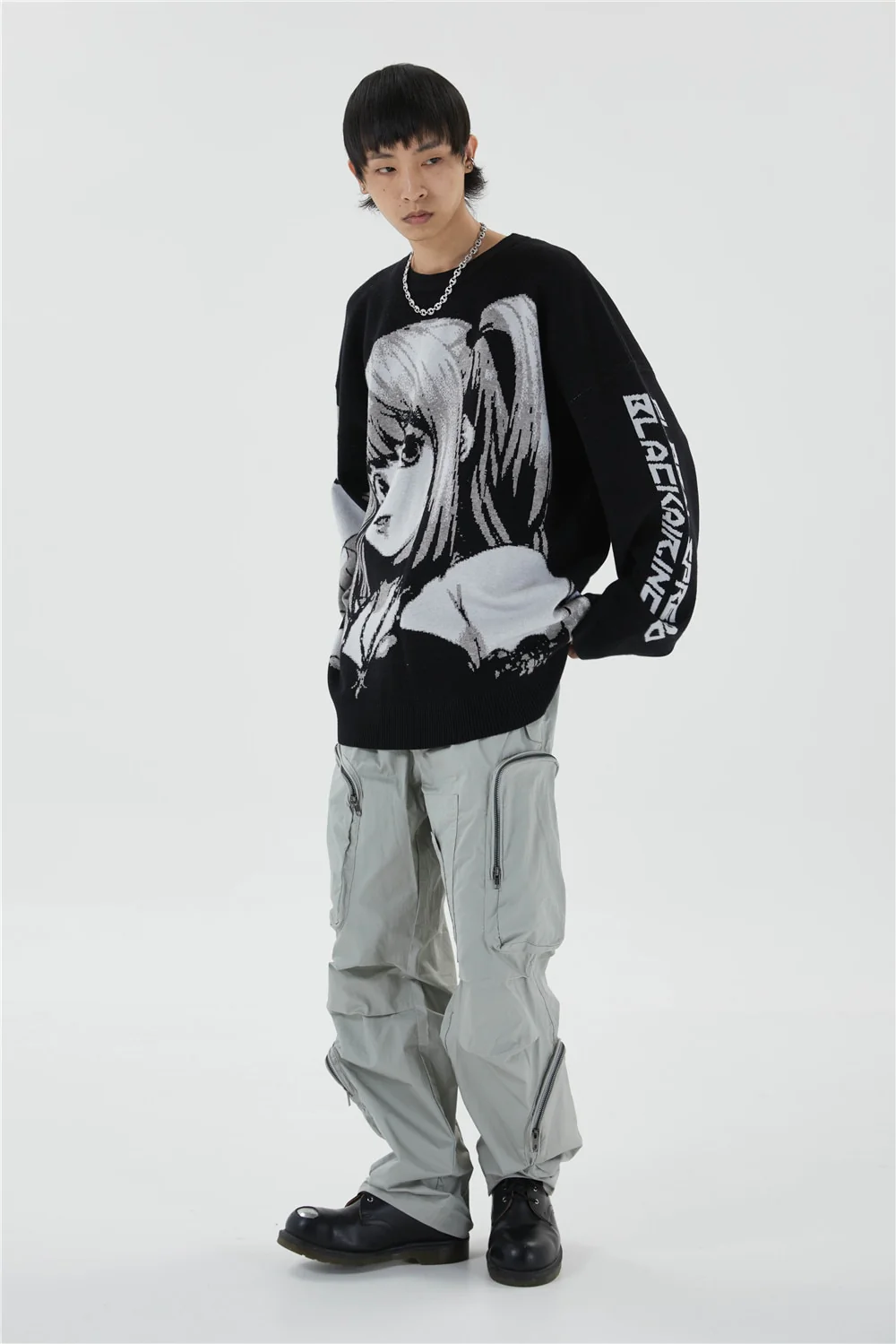 Death Note Aesthetic Knit Sweater - Image 10