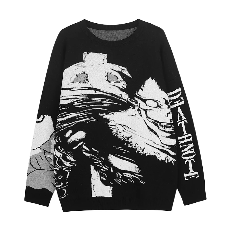 Death Note Aesthetic Knit Sweater - Image 4
