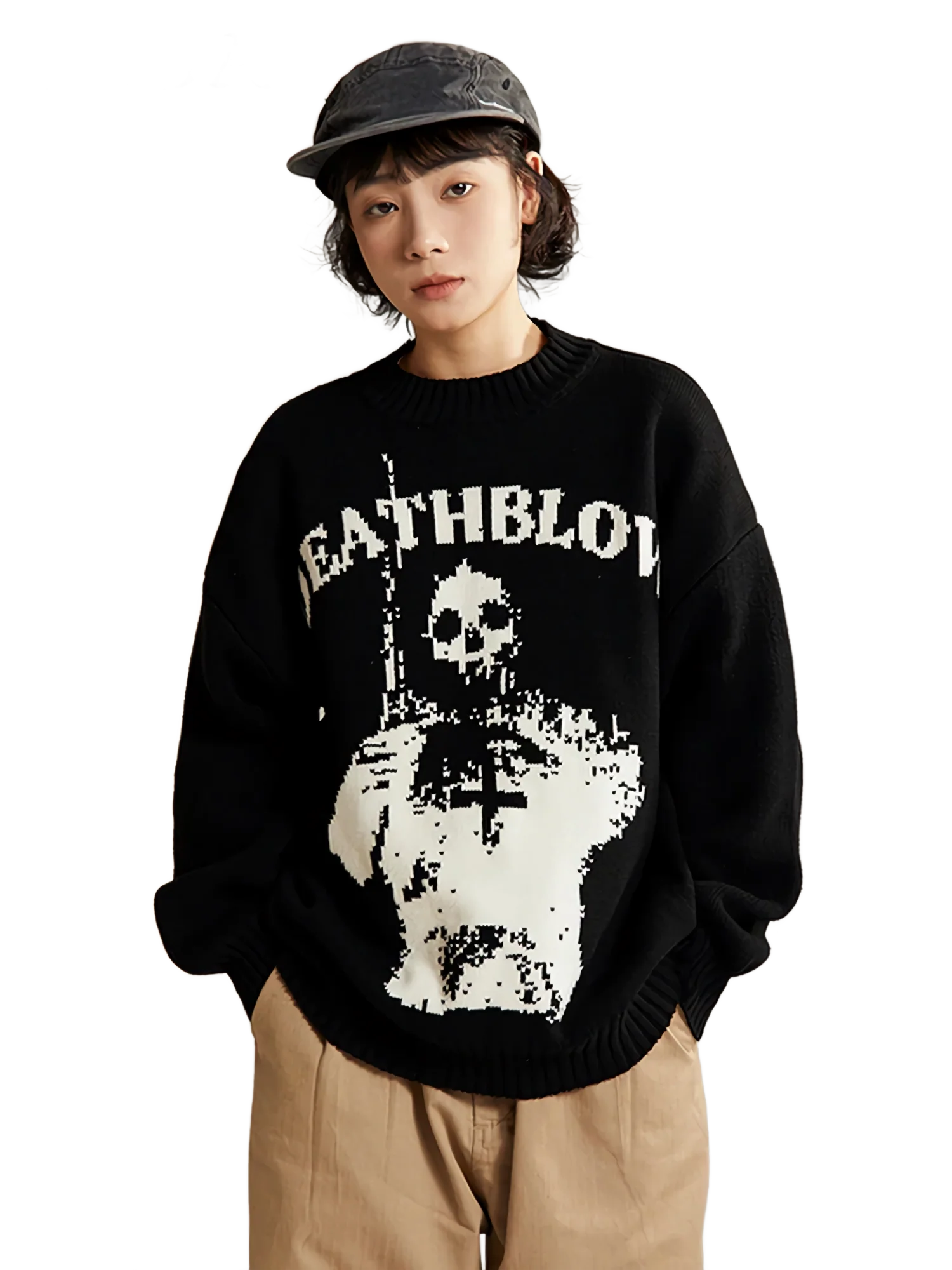'Deathblow' Oversized Knit Sweater