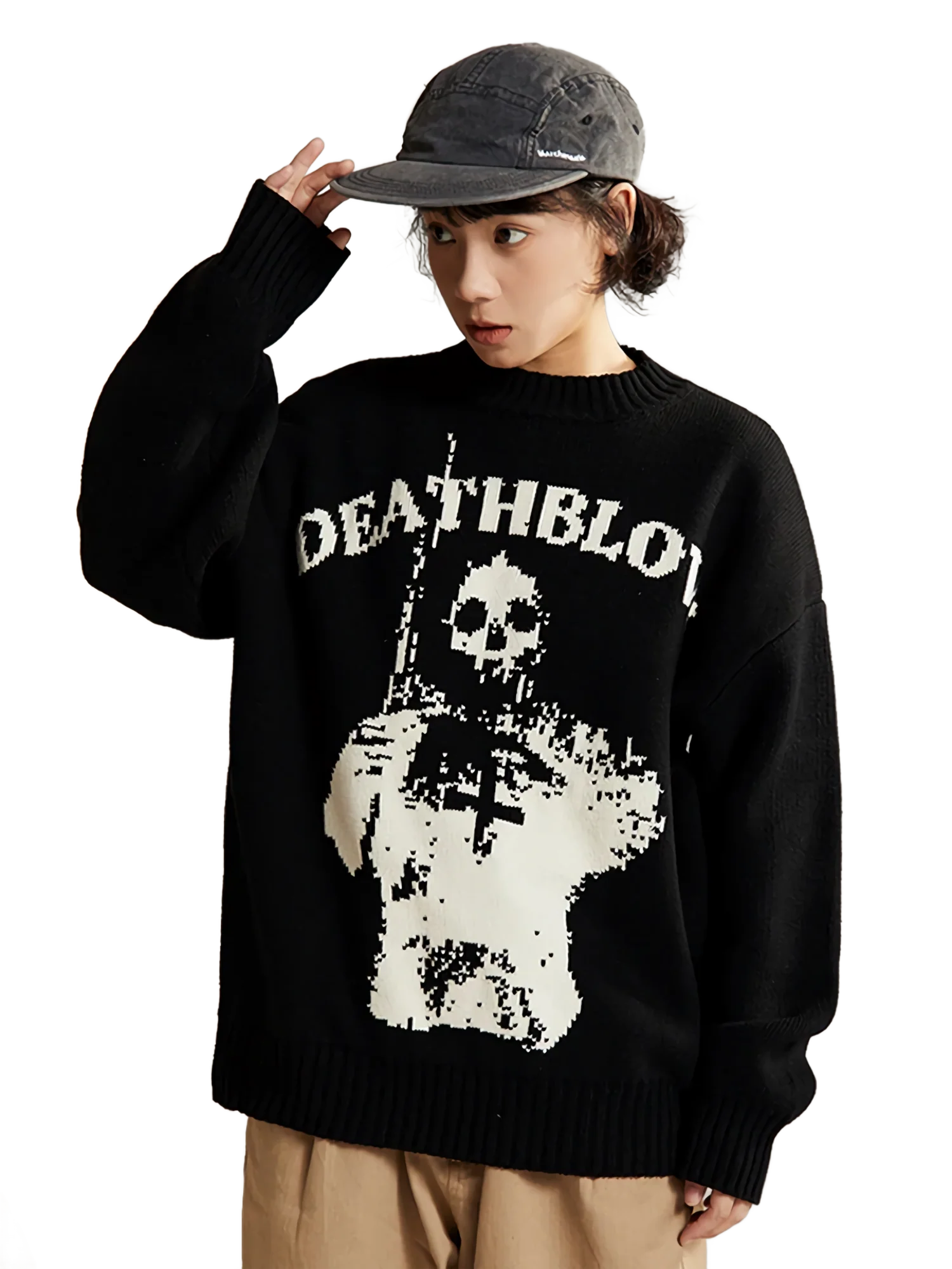 'Deathblow' Oversized Knit Sweater - Image 2
