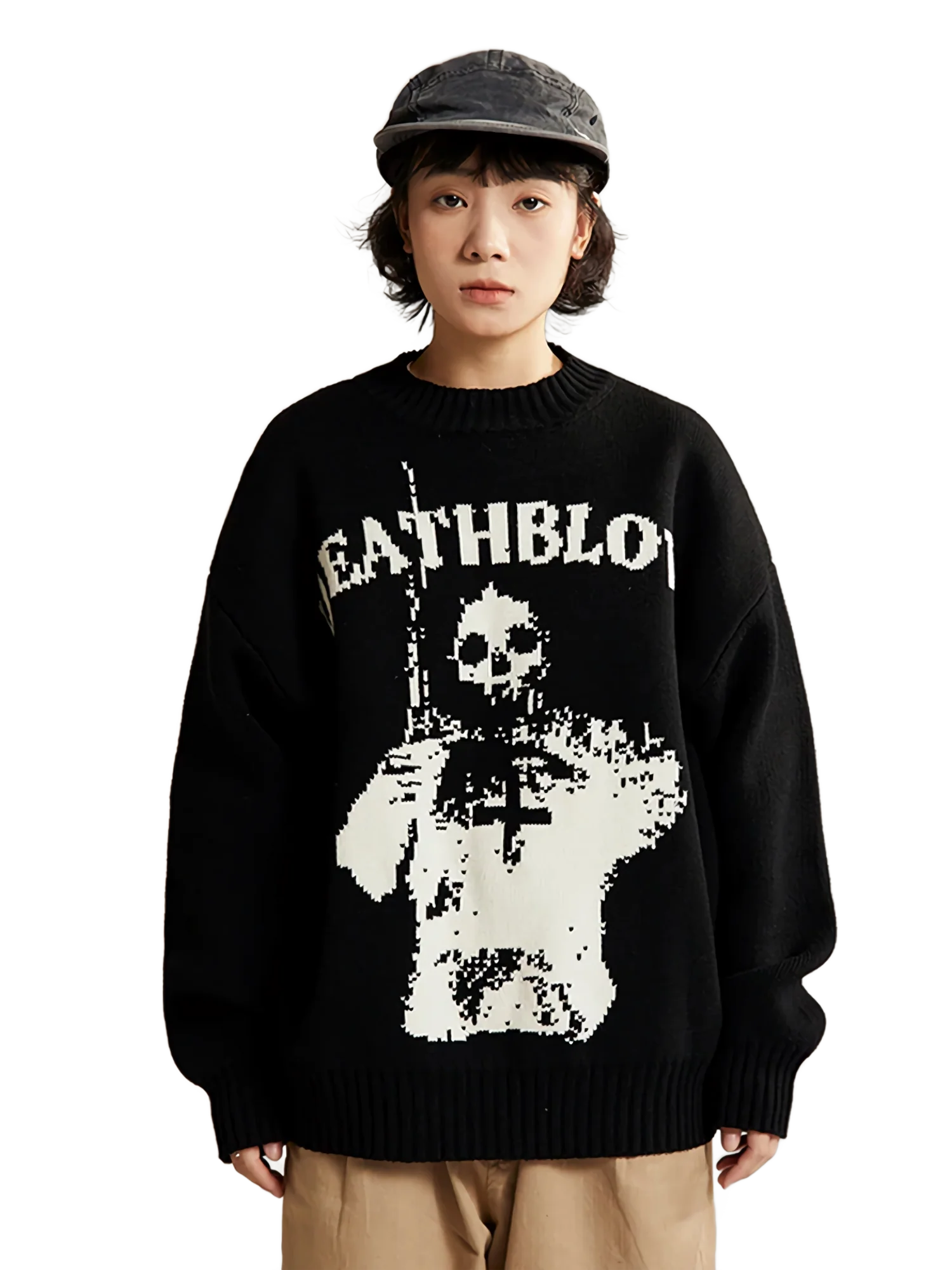 'Deathblow' Oversized Knit Sweater - Image 3