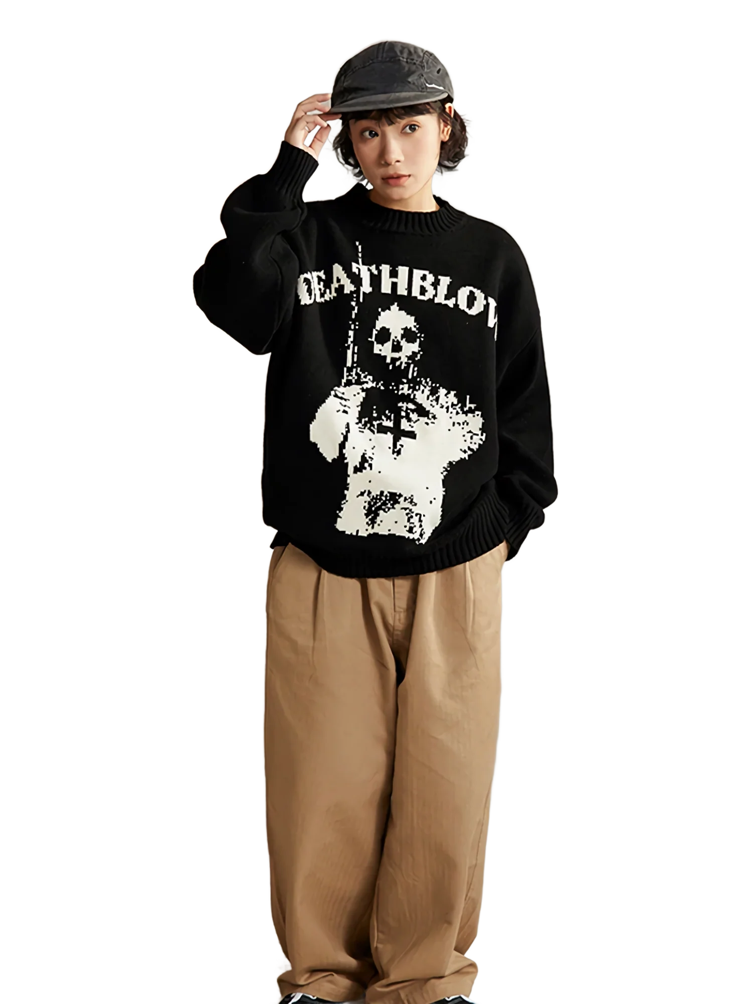 'Deathblow' Oversized Knit Sweater - Image 4