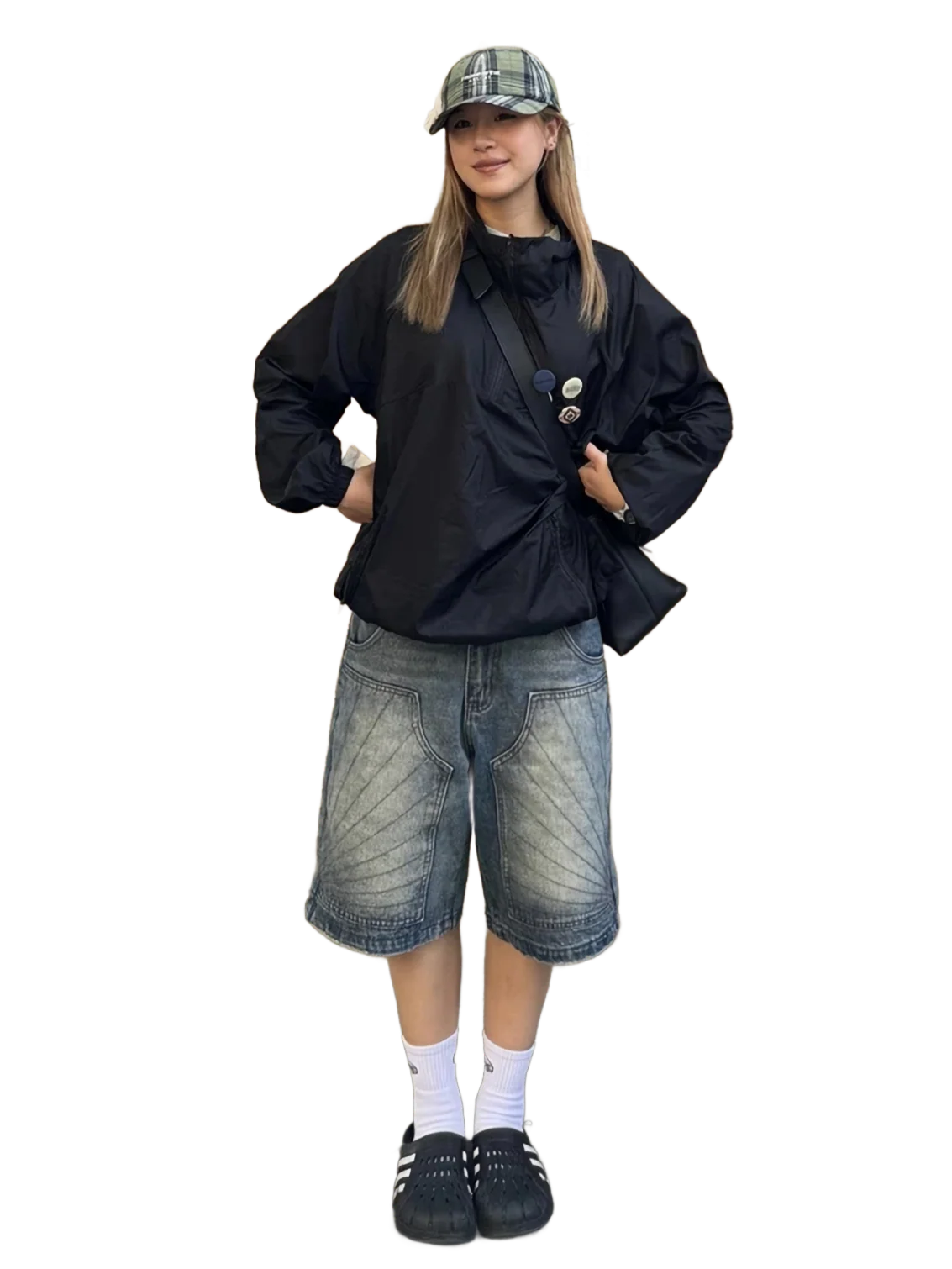 'Deco' Vintage Wash Denim Shorts - Image 5