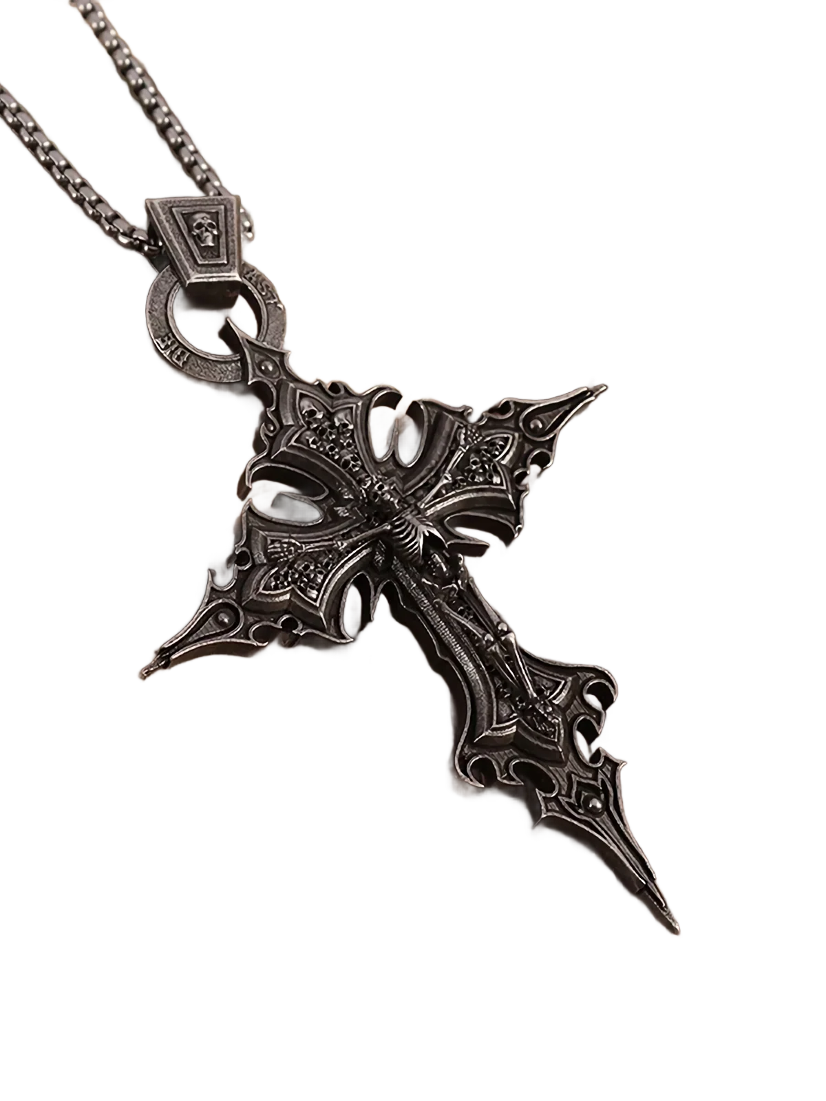 'Die Last' Metal Cross Pendant - Image 2