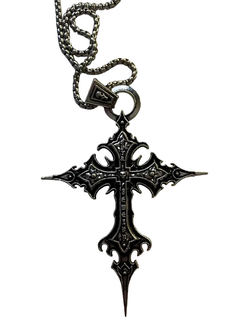 'Die Last' Metal Cross Pendant - Image 3