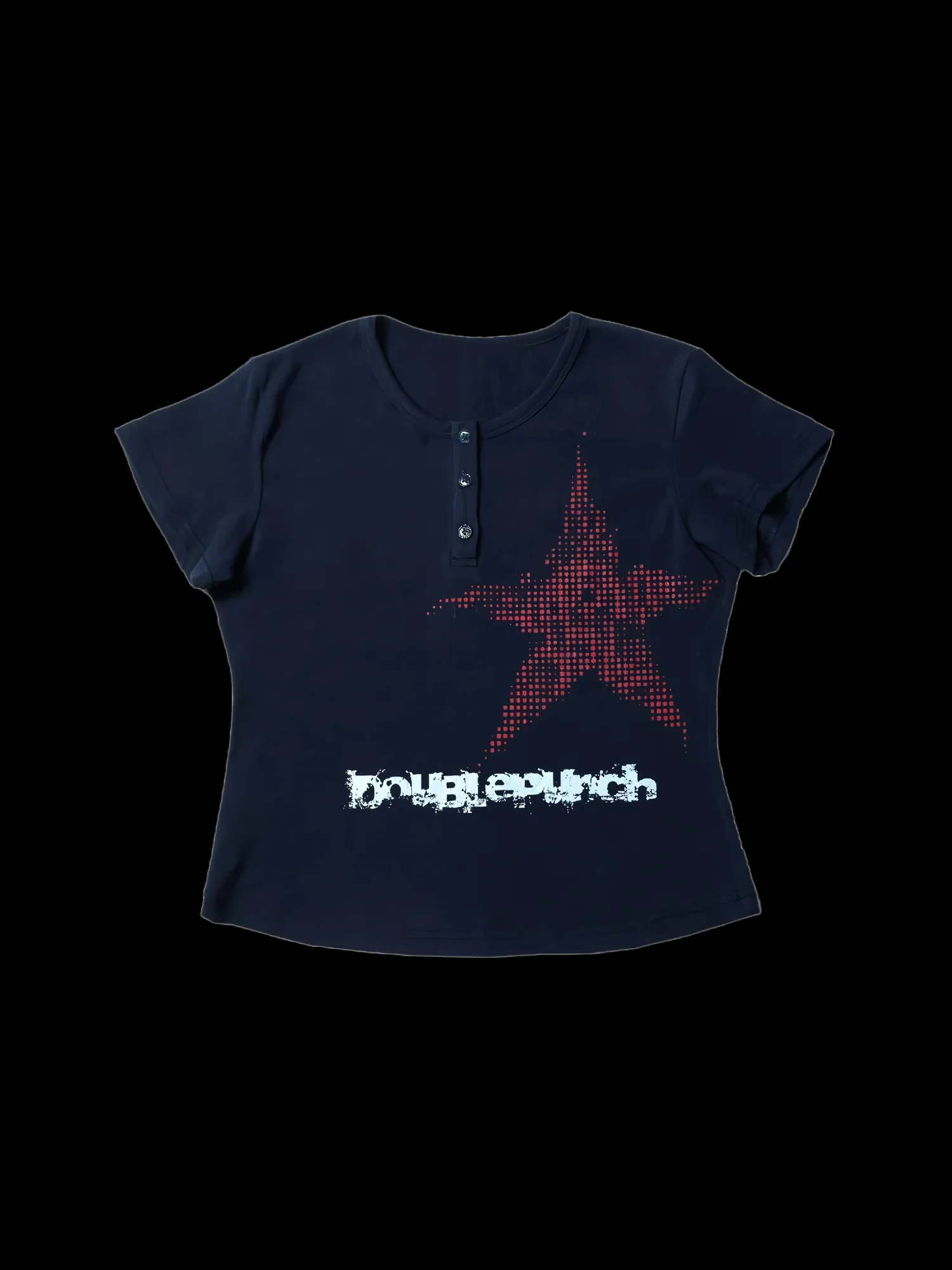 'Double Punch' Madonna Star Button Tee - Image 10