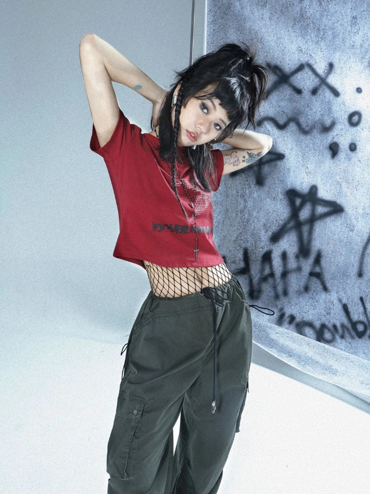 'Double Punch' Madonna Star Button Tee - Image 4
