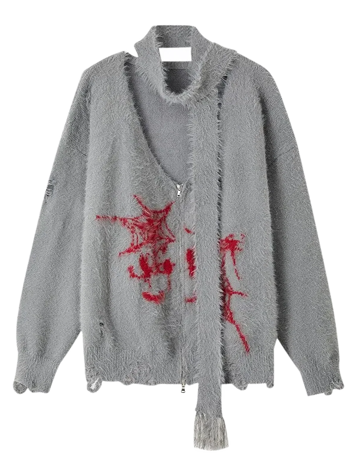 'Eclipse' Zip Up Knit Cardigan - Image 6