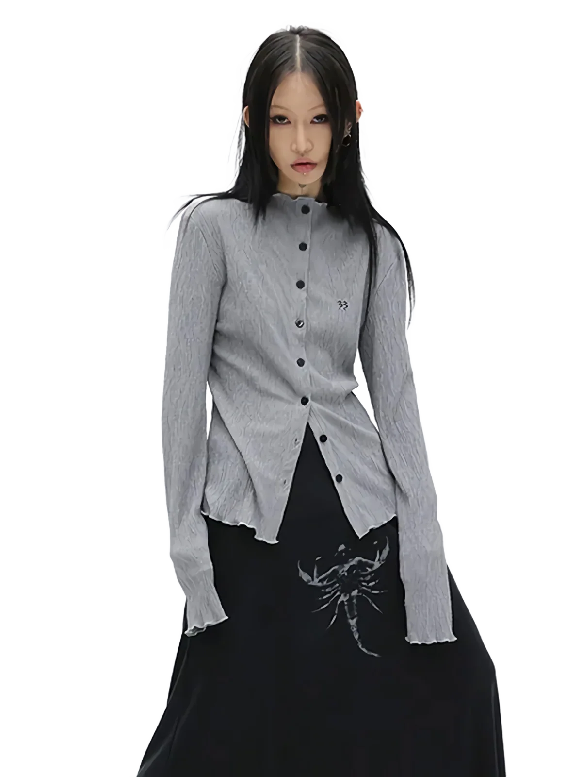'Embrace' Ruffled Button Up