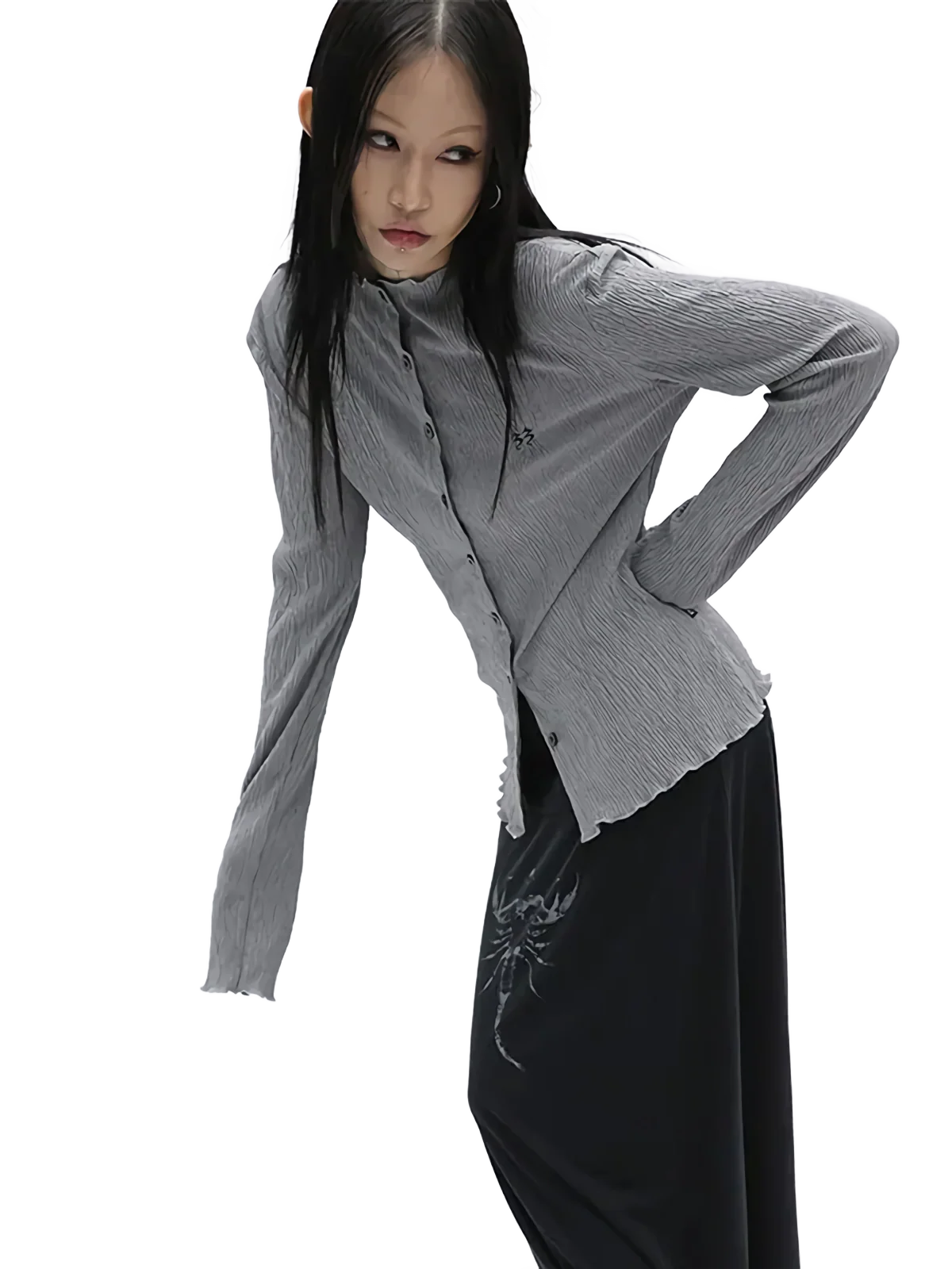 'Embrace' Ruffled Button Up - Image 2