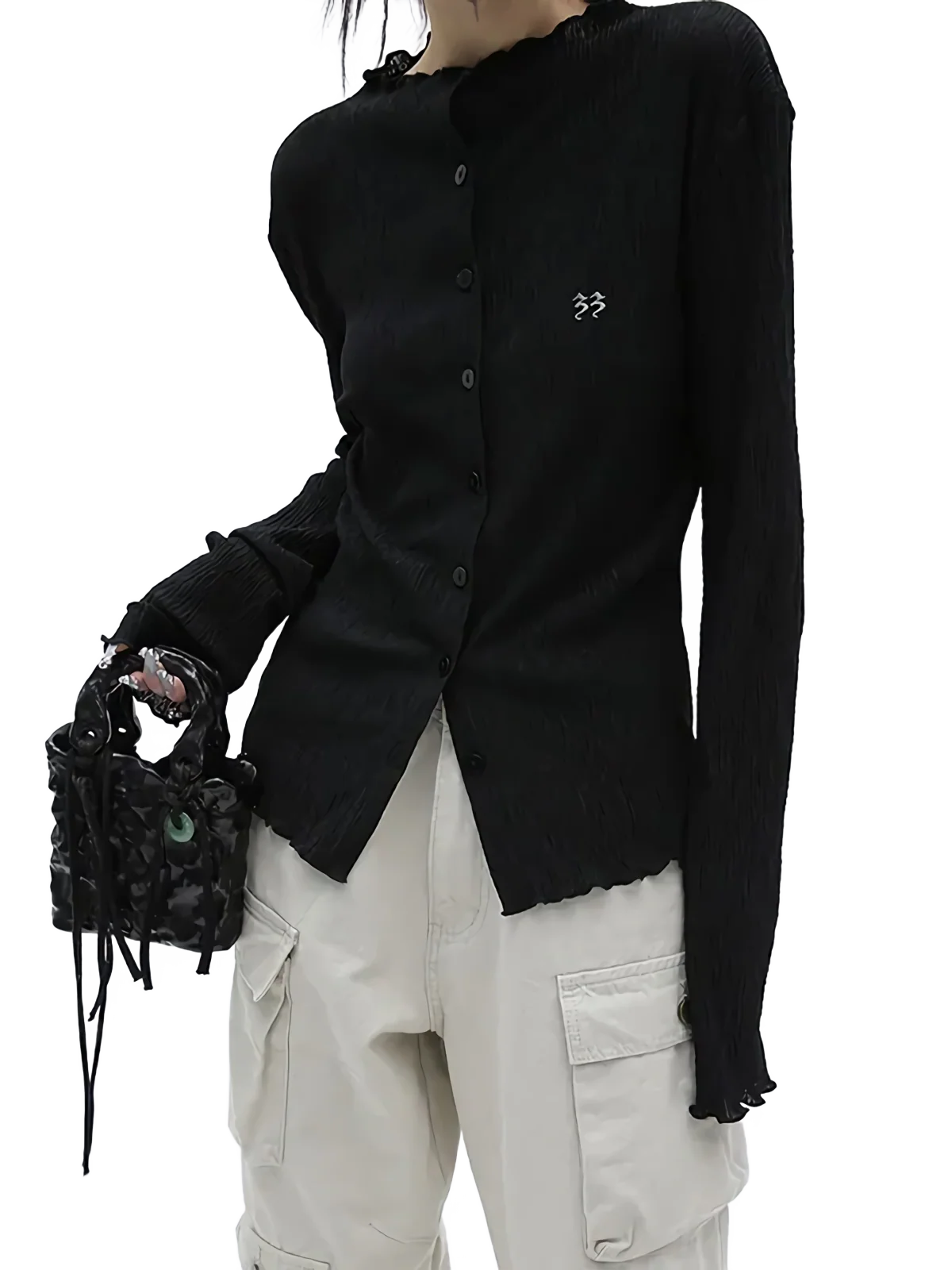 'Embrace' Ruffled Button Up - Image 3