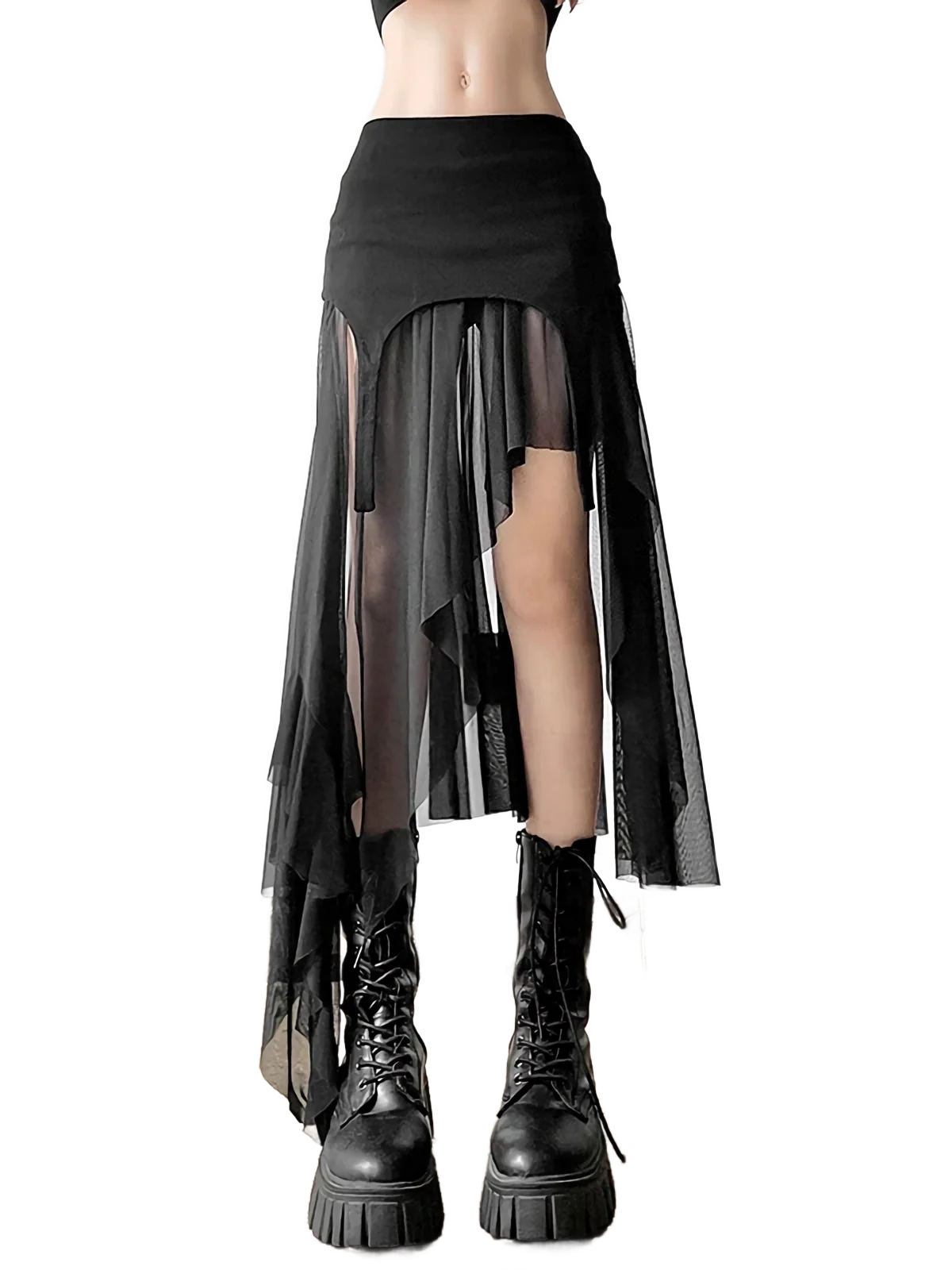 Enigma Mesh Punk Skirt