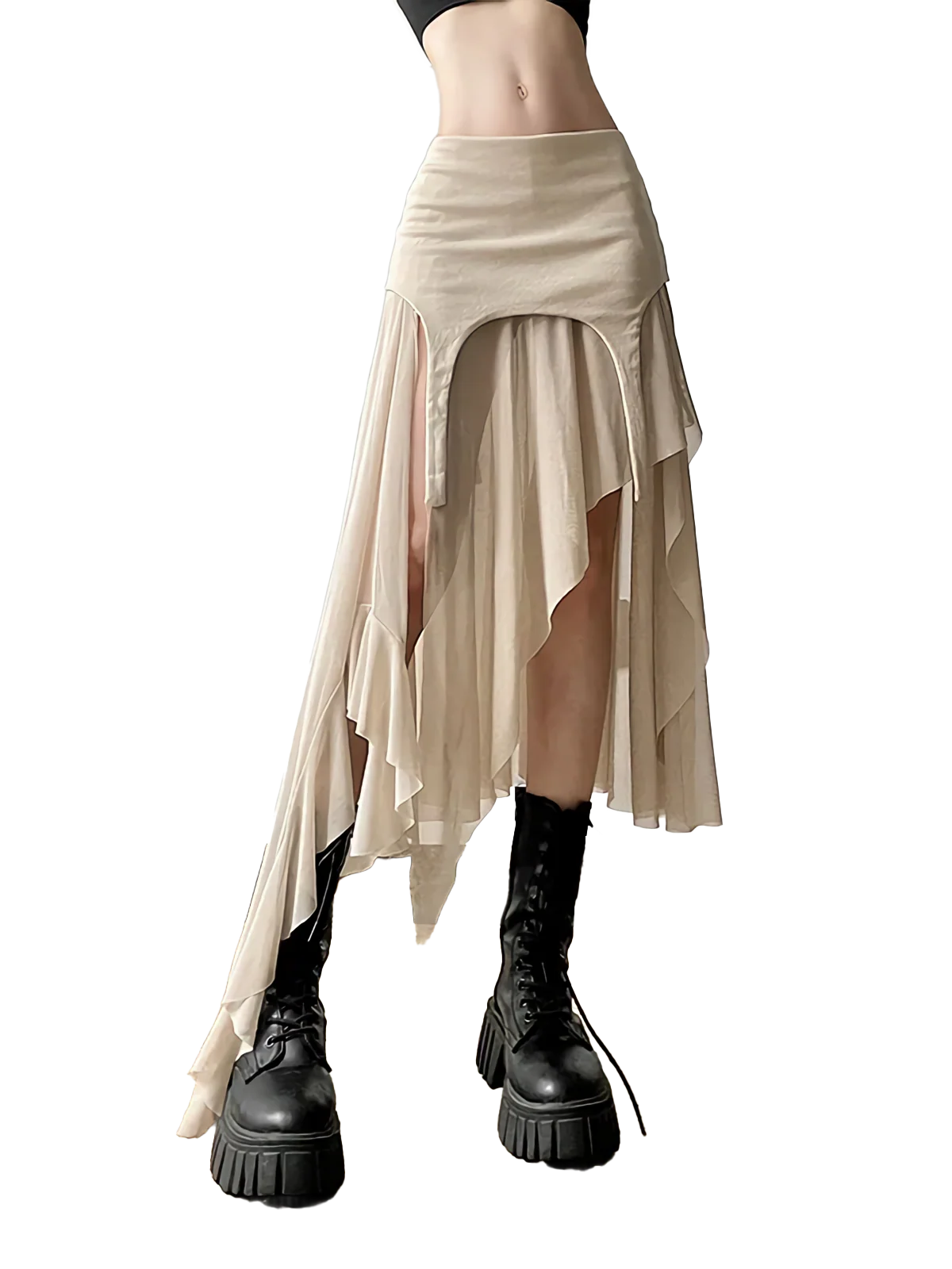 Enigma Mesh Punk Skirt - Image 5