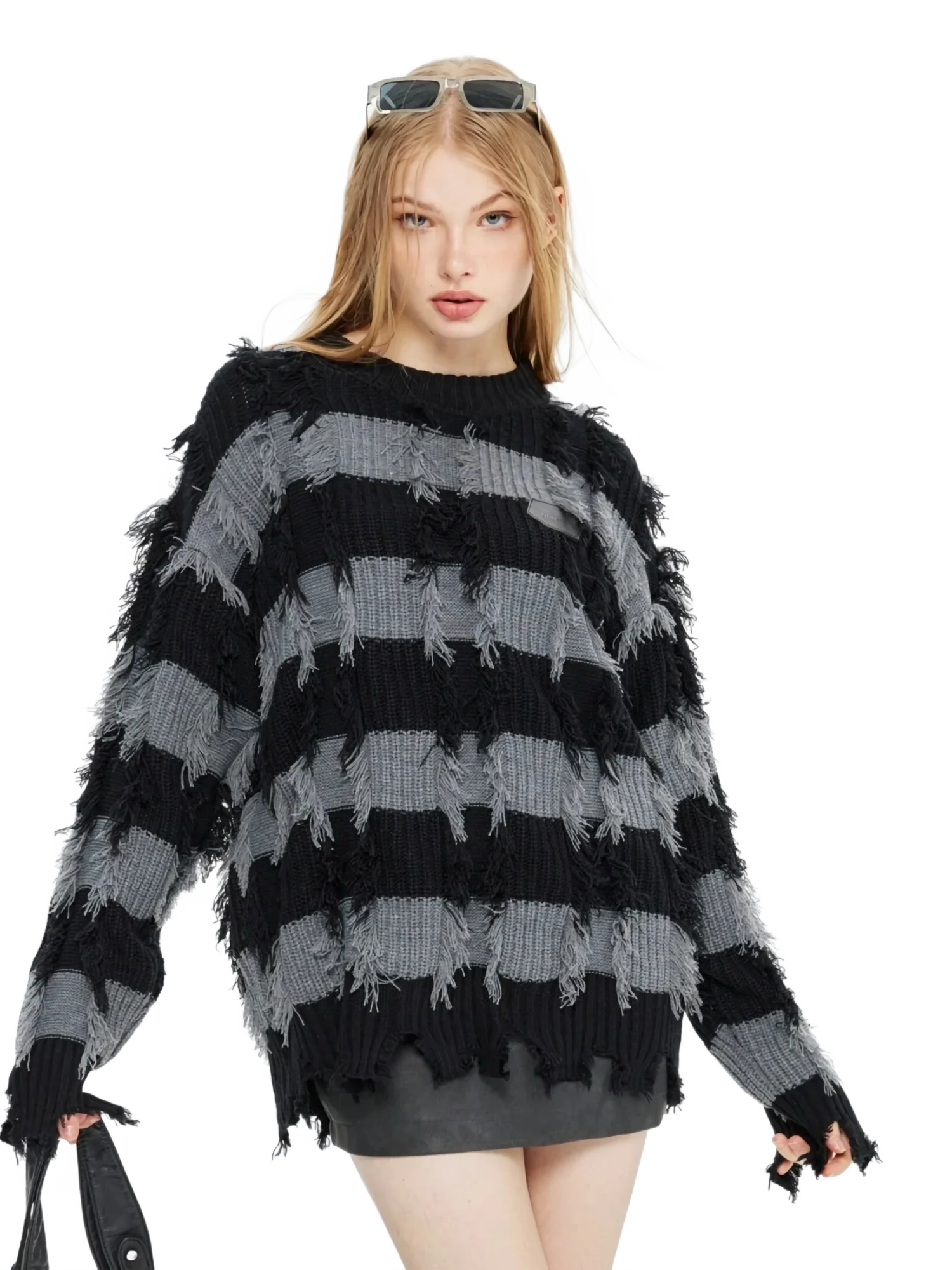 'Enigma' Striped Knit Sweater