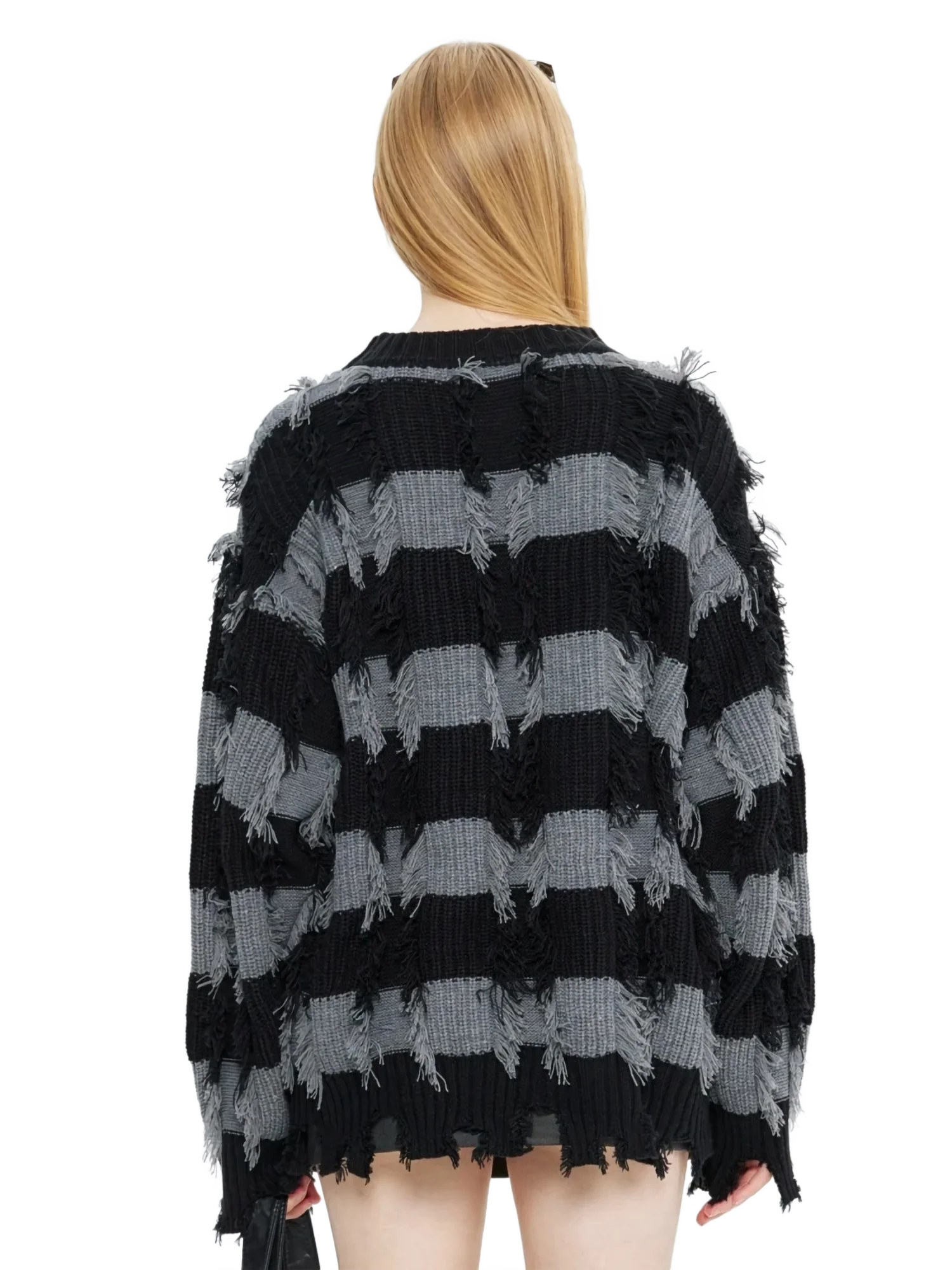 'Enigma' Striped Knit Sweater - Image 4