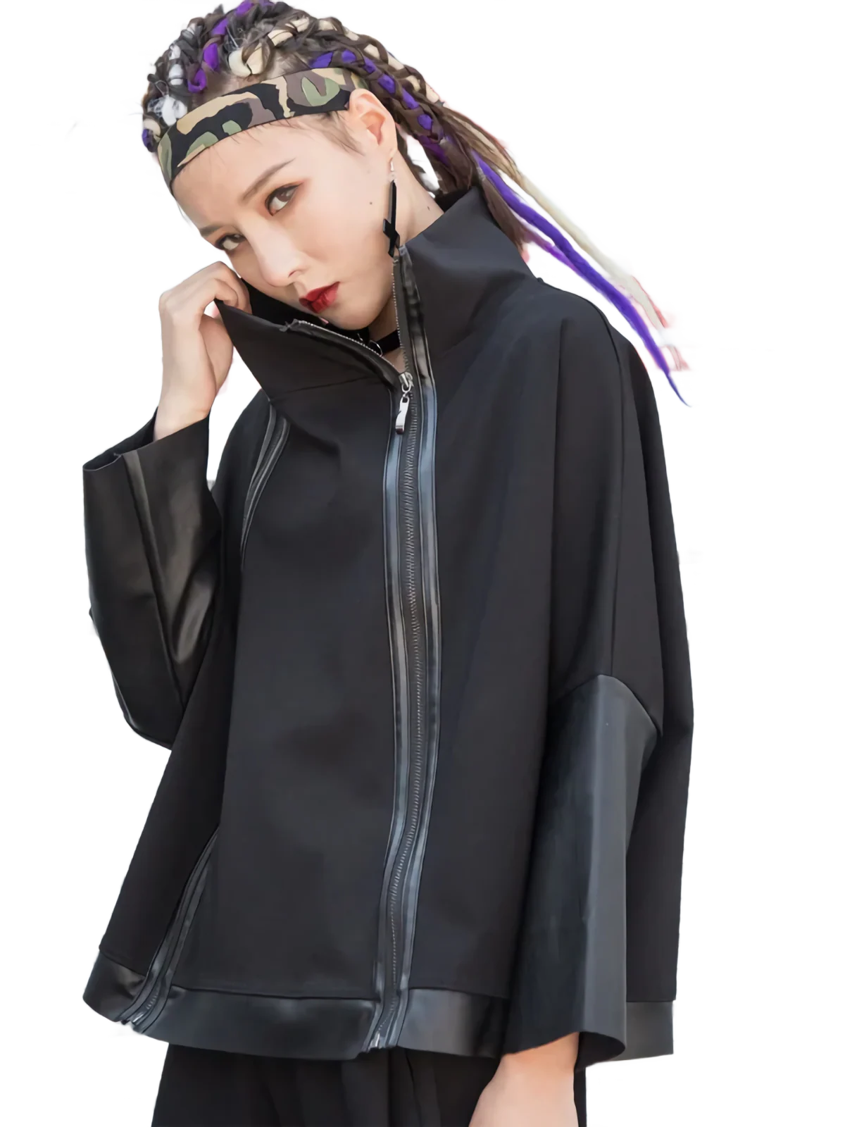 'Envy' Dual Zip Leather Lined Jacket - Image 2
