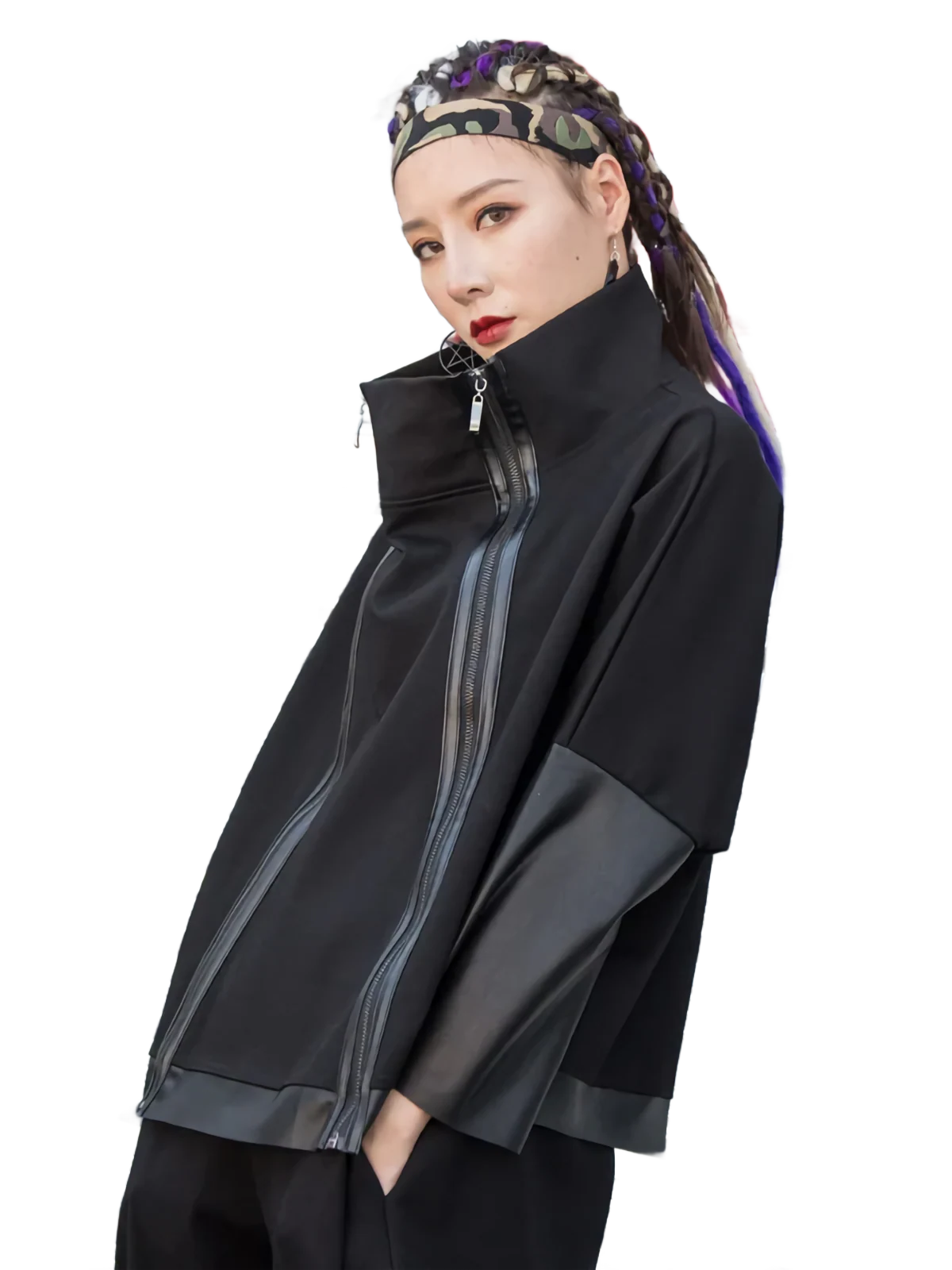 'Envy' Dual Zip Leather Lined Jacket - Image 3