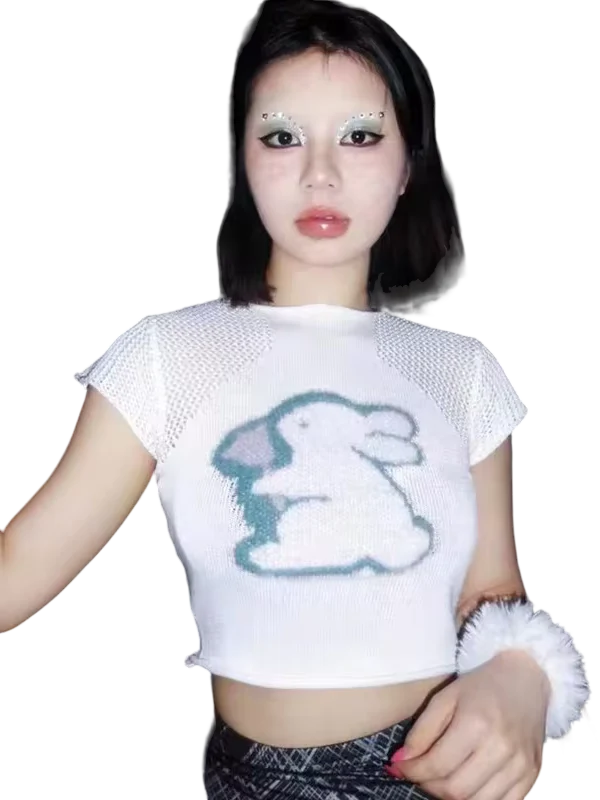 'Fantasy' Plush Knit Crop Top - Image 2